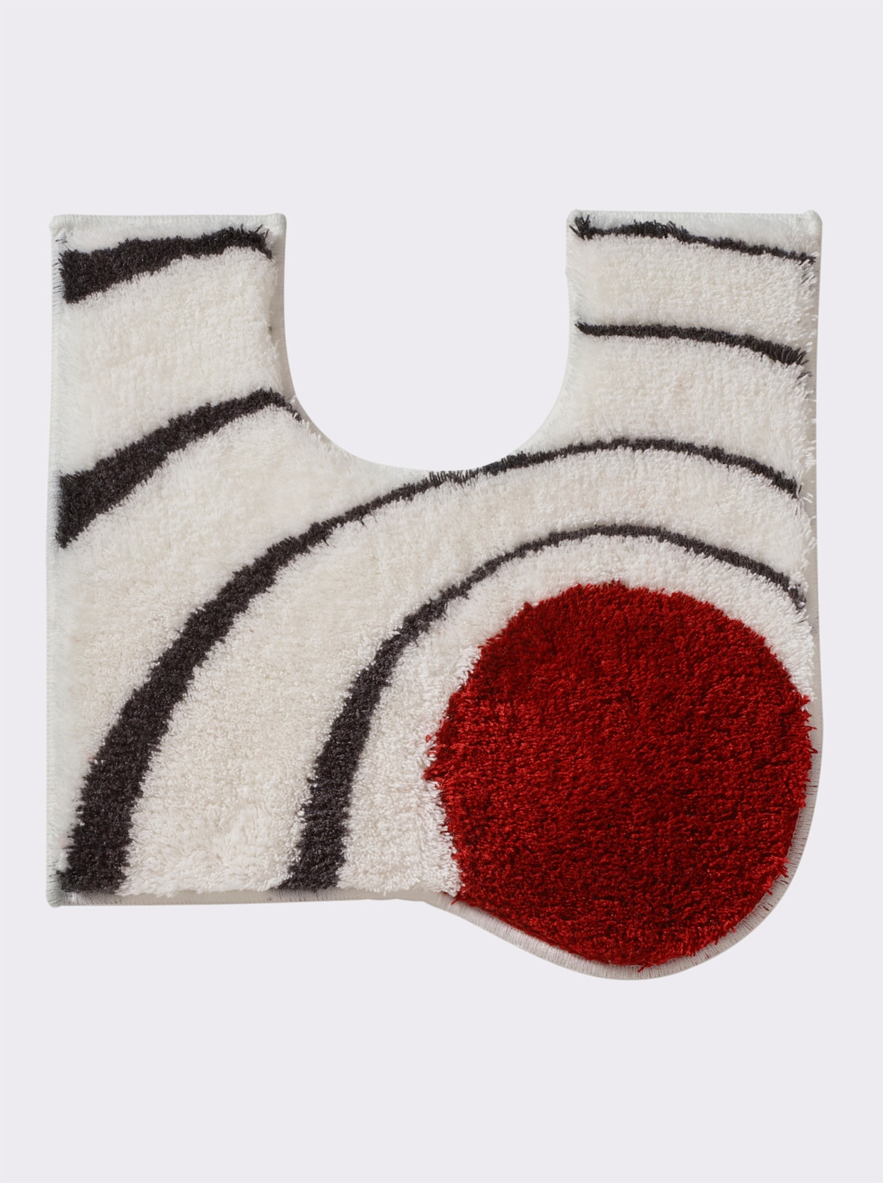 Grund Tapis de bain - blanc-rouge