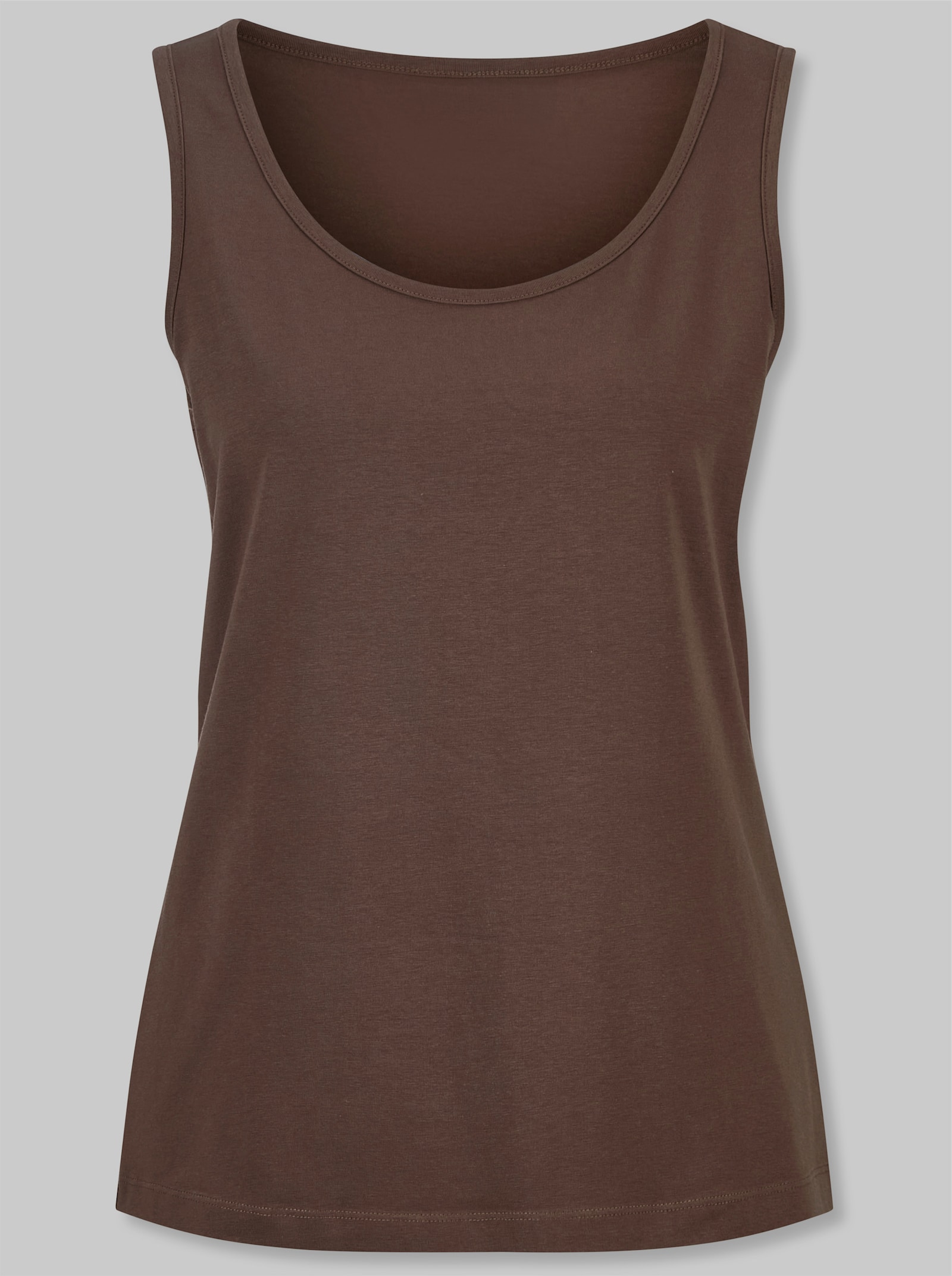 heine Shirttop mit Rundhals-Ausschnitt - schoko