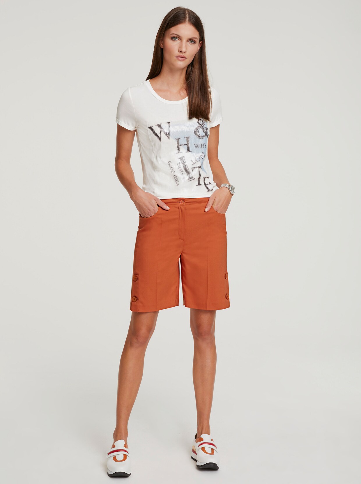heine Druck-Shirt - ecru