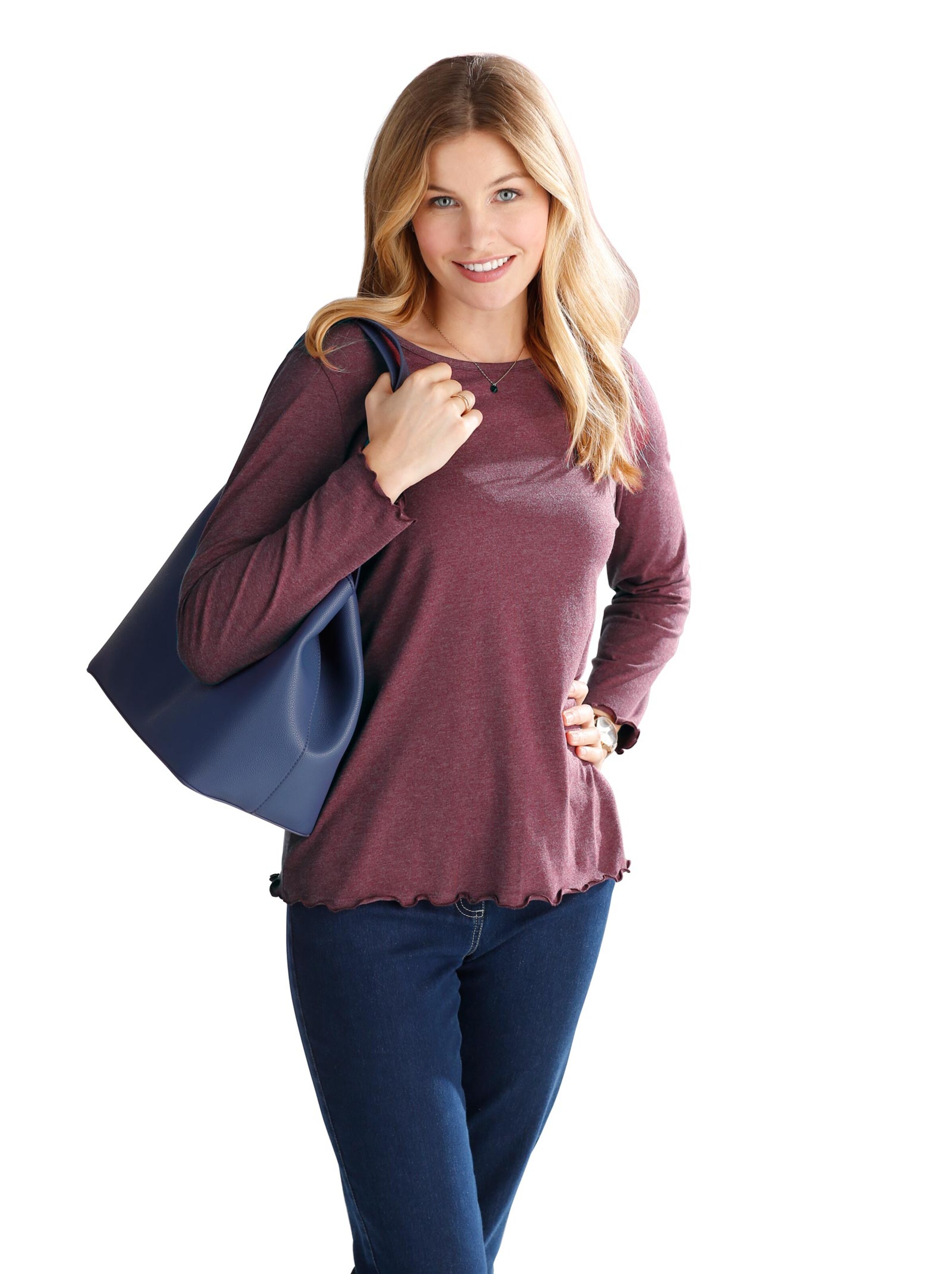 Shirt - bordeaux-meliert