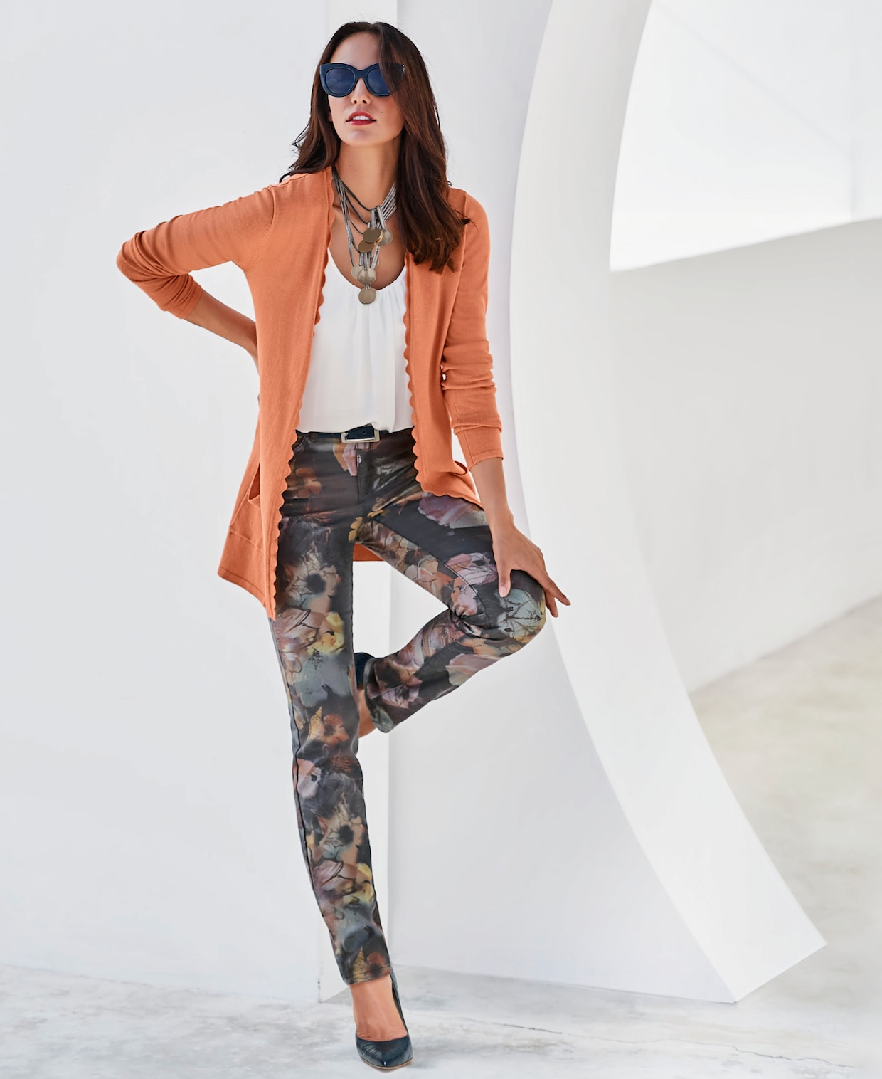 heine Veste en tricot - mandarine