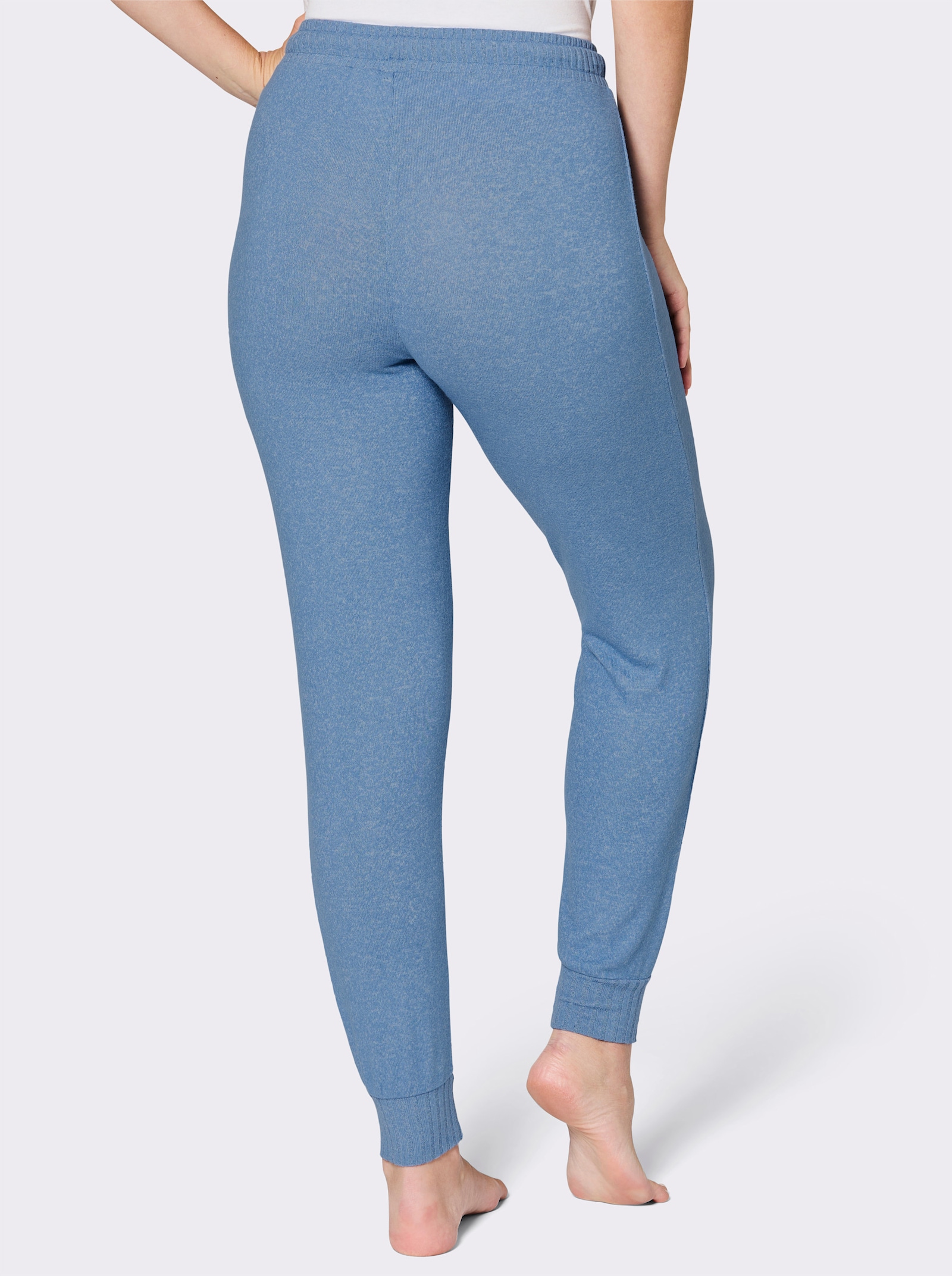 feel good Dehnbund-Hose - mittelblau-meliert