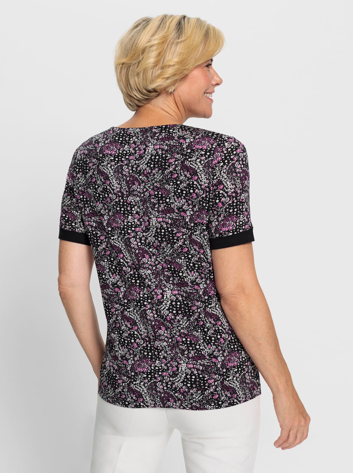 2-in-1-shirt - erika/ecru bedrukt
