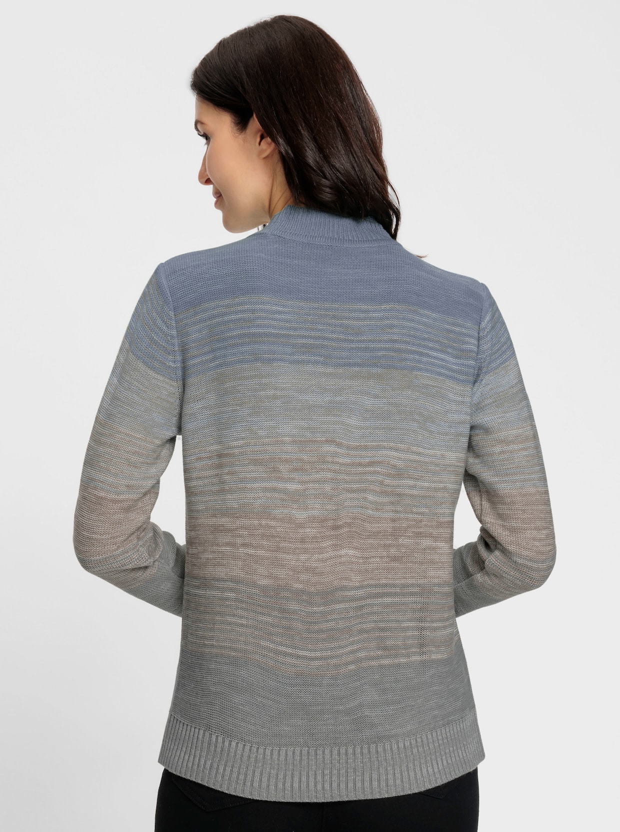 Pullover - lichtblauw gedessineerd