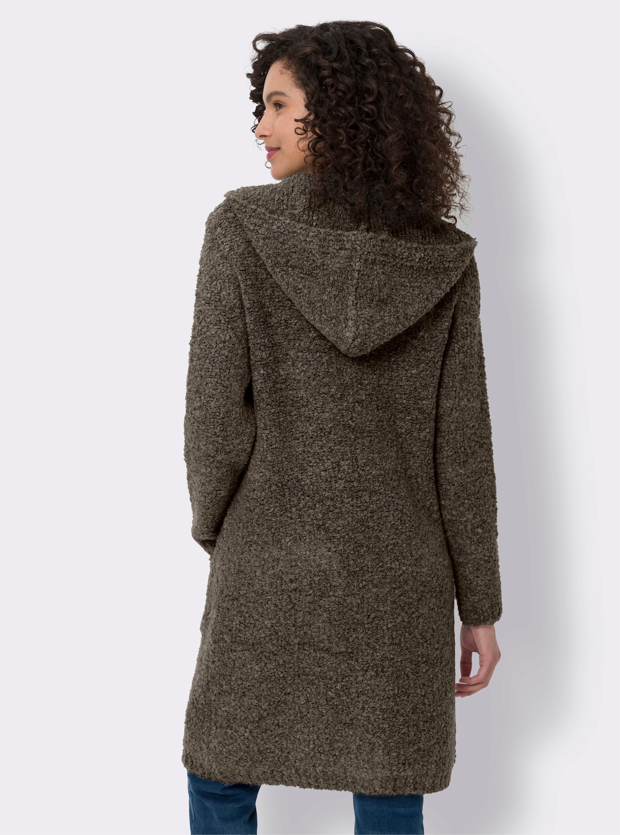 heine veste en tricot - taupe foncé chiné