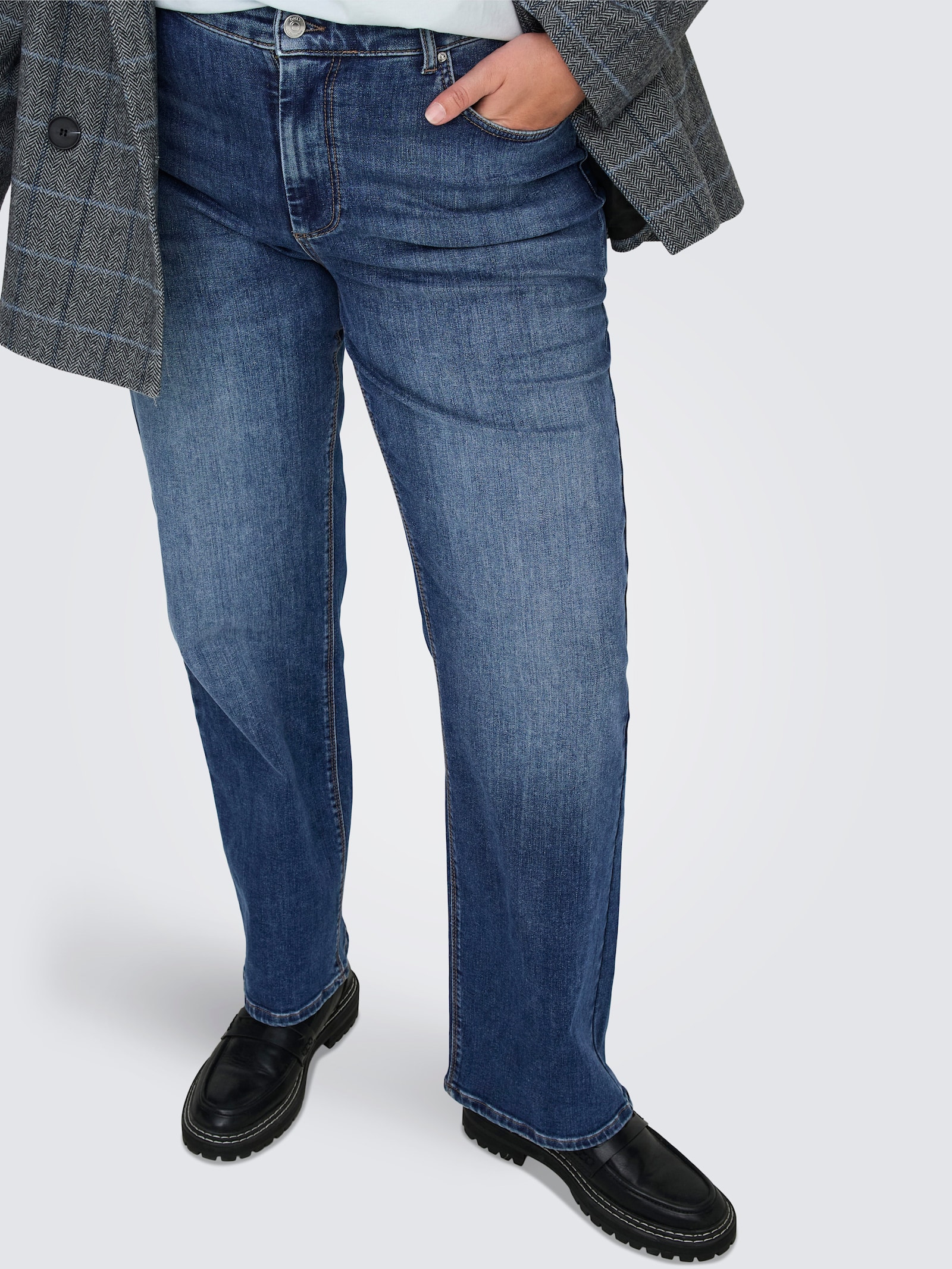 Straight-Jeans - dark blue denim