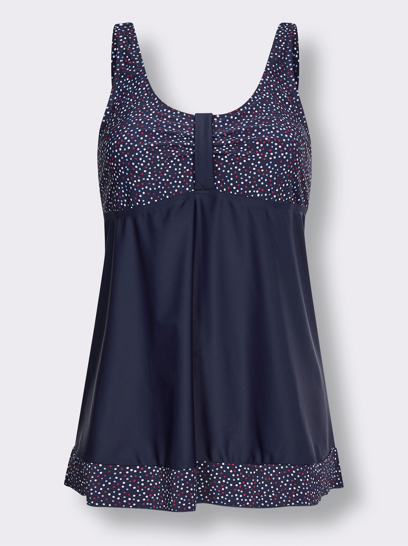 feel good Tankini-Oberteil - marine-rot-bedruckt