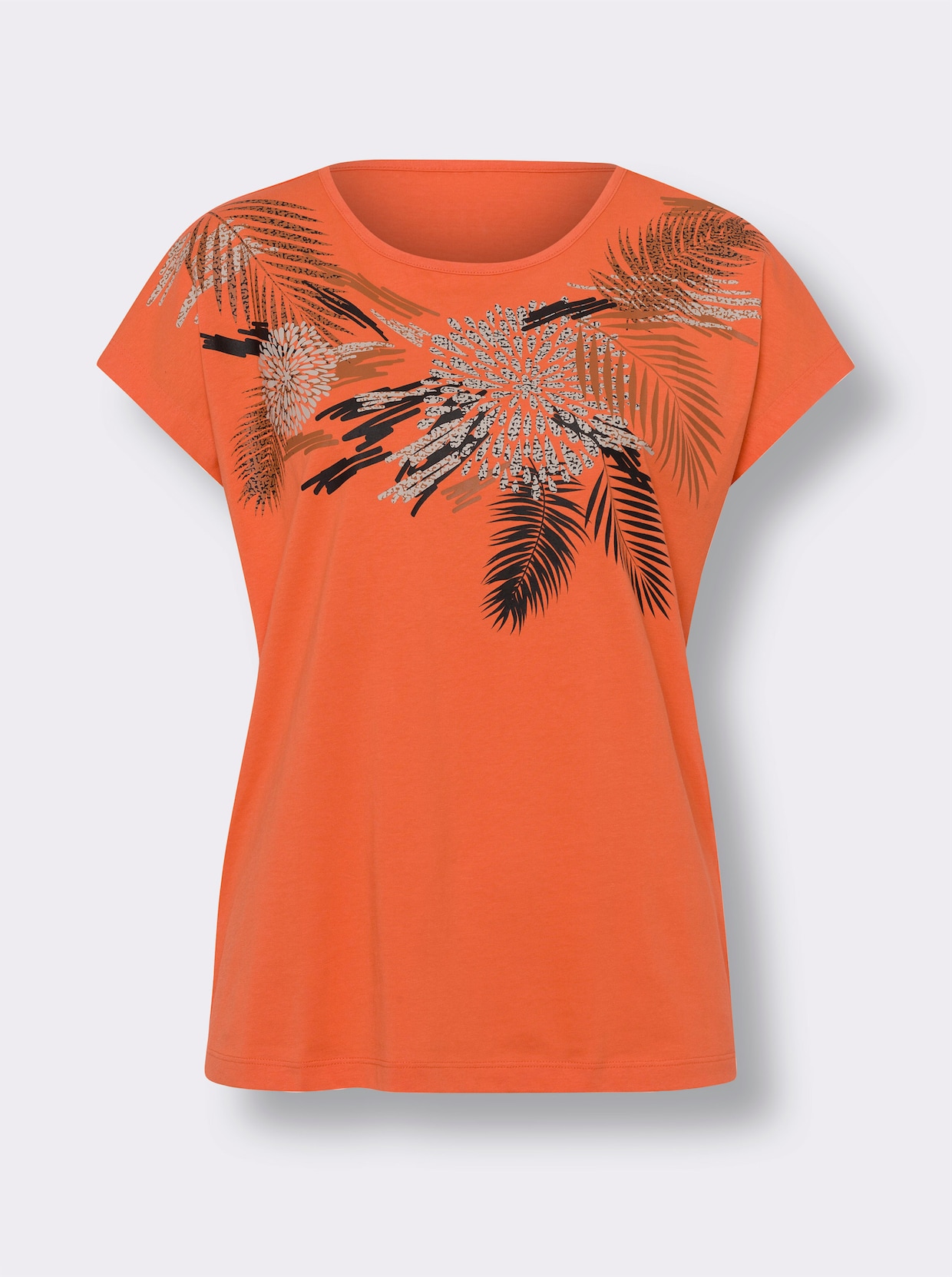 Shirt met korte mouwen - oranje/cognac