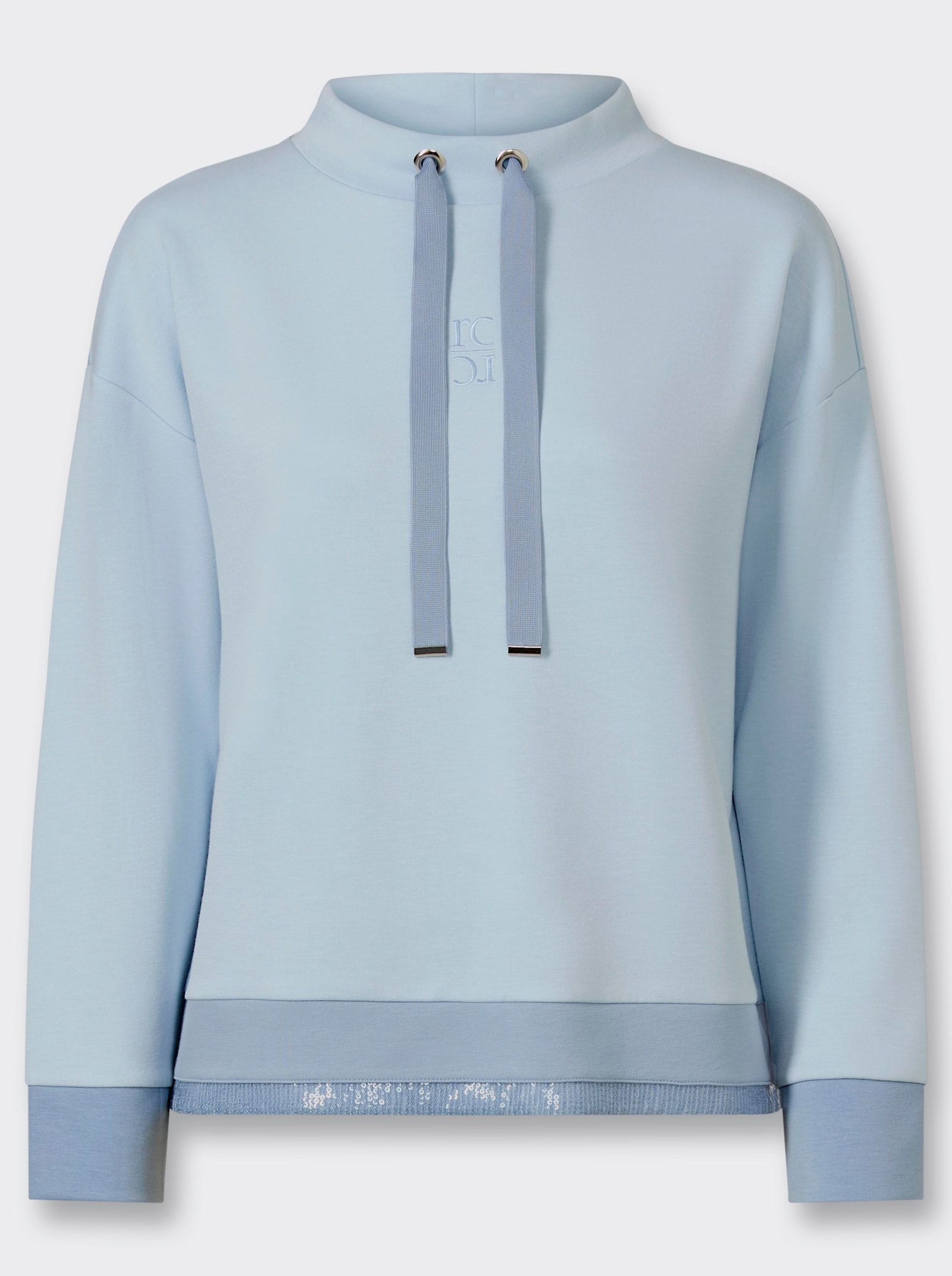 heine Sweatshirt mit Pailletten - hellblau-bleu