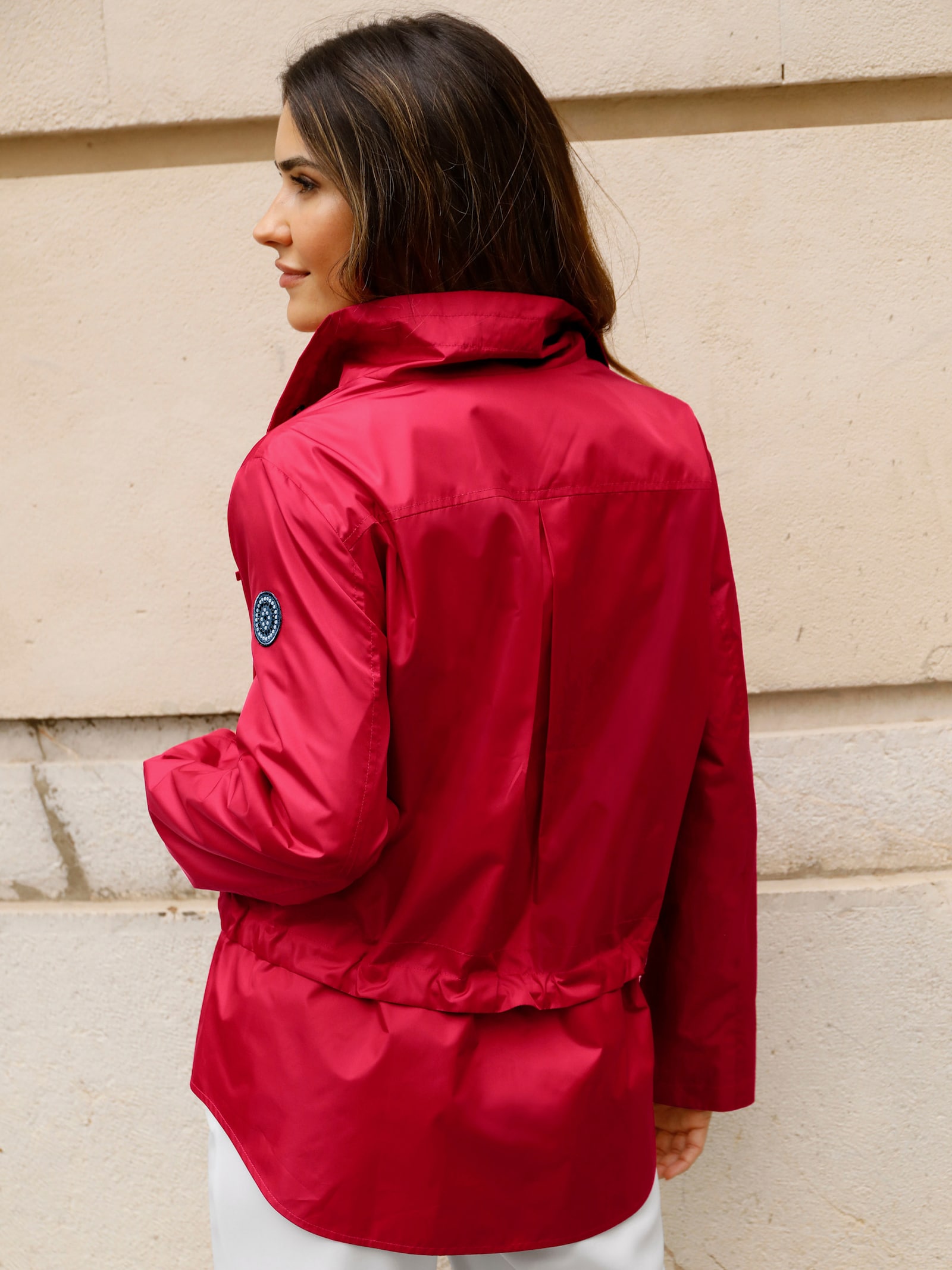 Jacke mit verstellbaren Tunnelzügen - rot
