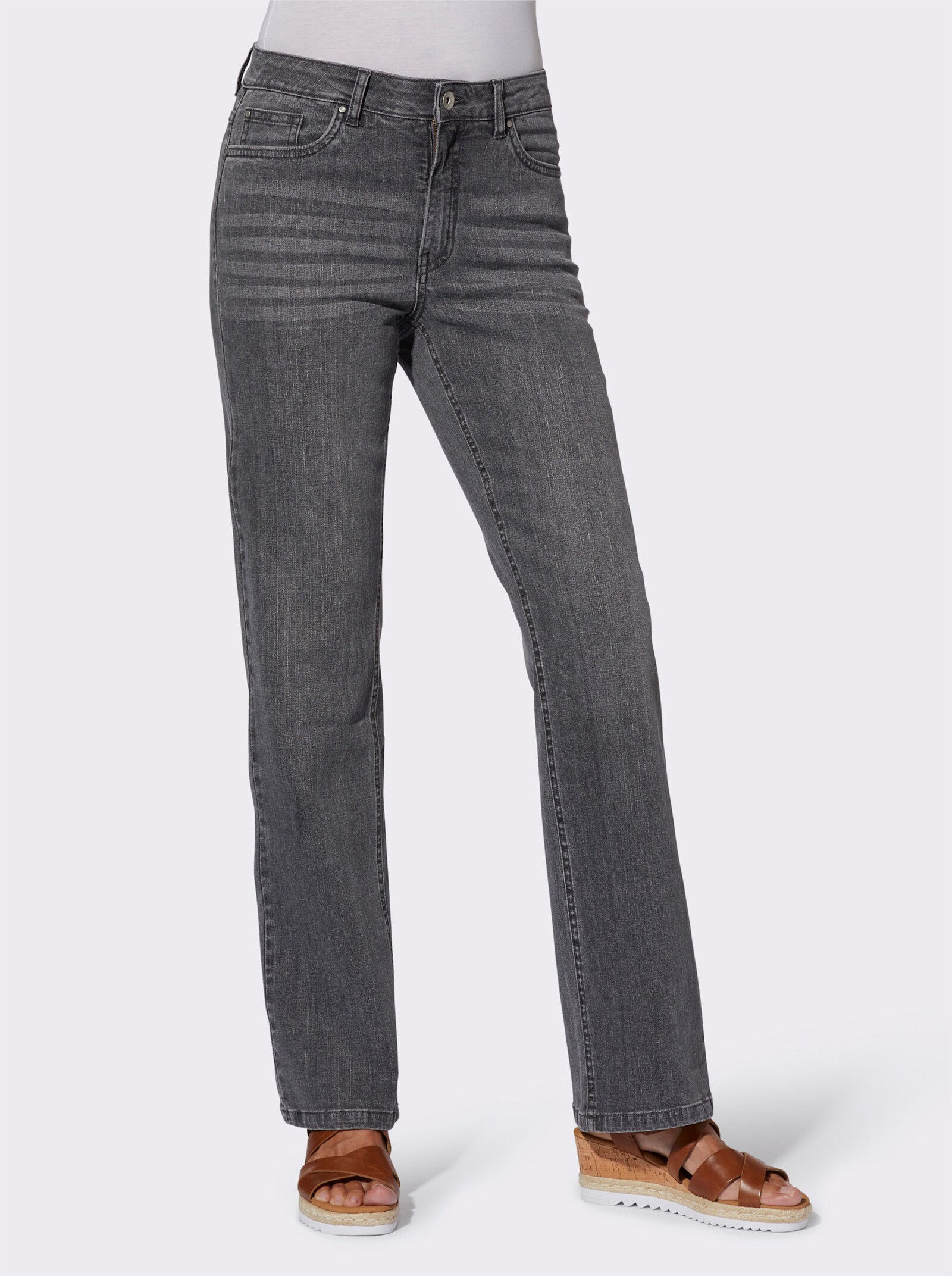 Jeans mit elastischer Qualität - stone-grey-denim