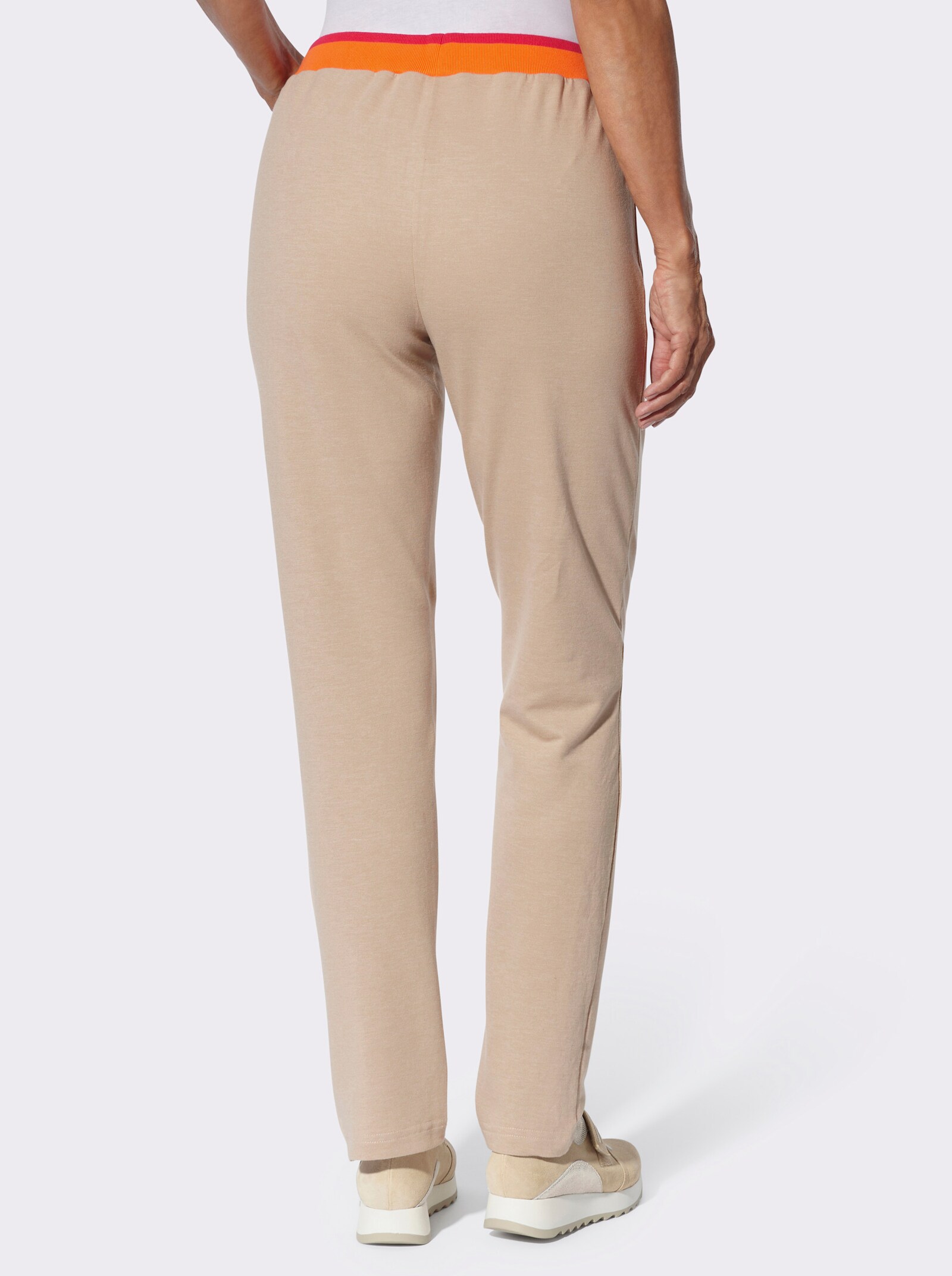 Sweathose mit Kontrast-Details - sand-pink