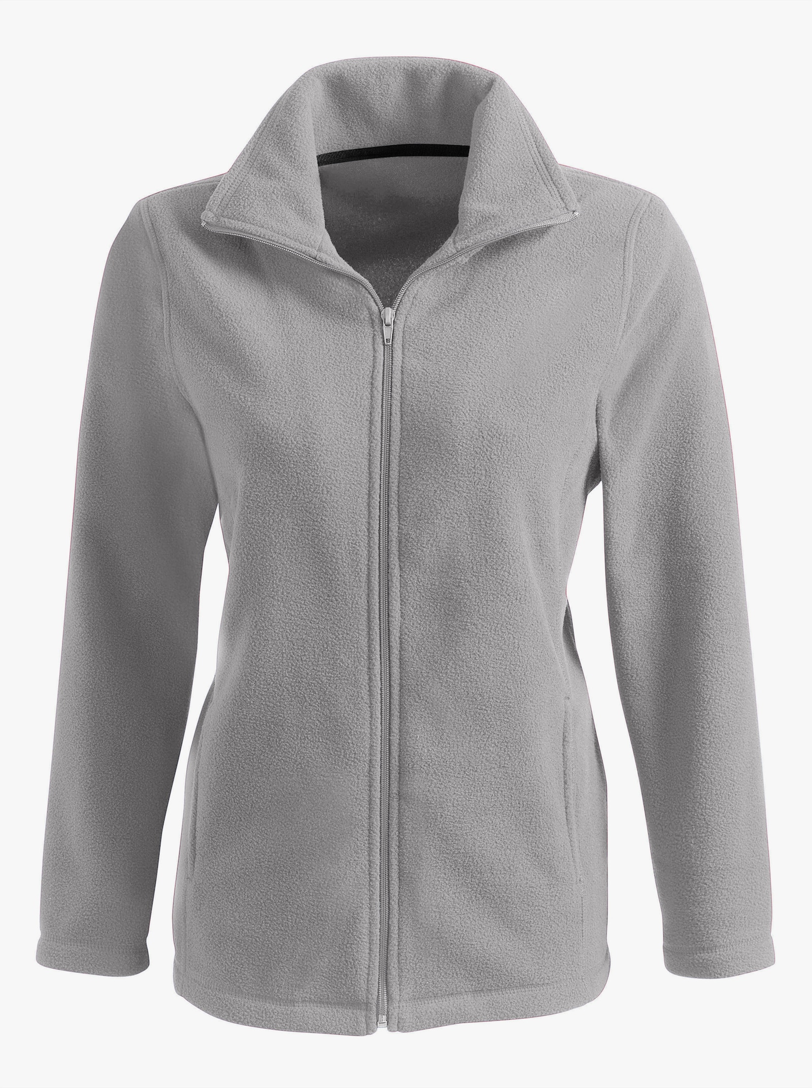 Fleecejacke mit zwei Taschen - grau