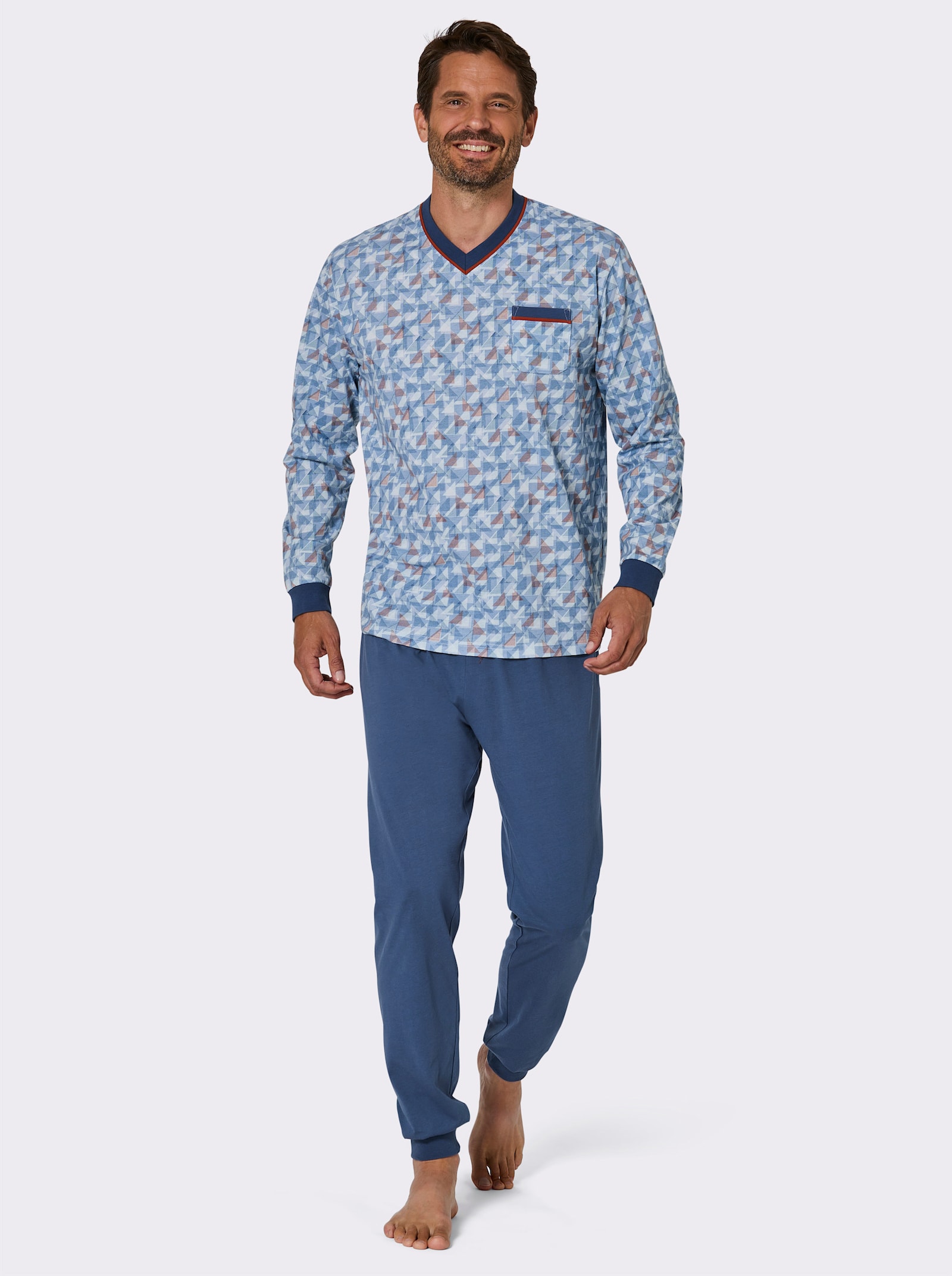 KINGsCLUB Schlafanzug - jeansblau