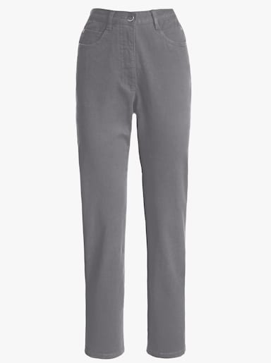 5-Pocket-Jeans mit seitlichem Dehnbund - anthrazit