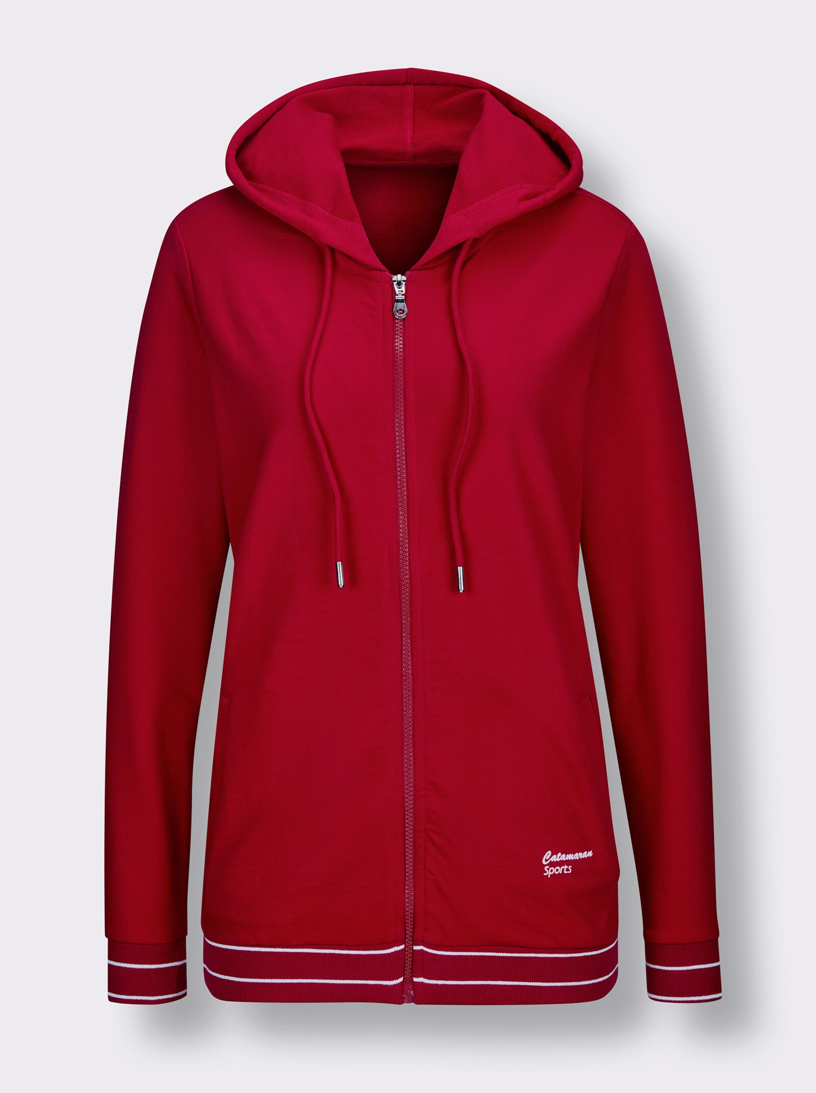 Catamaran Sports Sweatjacke mit Kapuze - rot