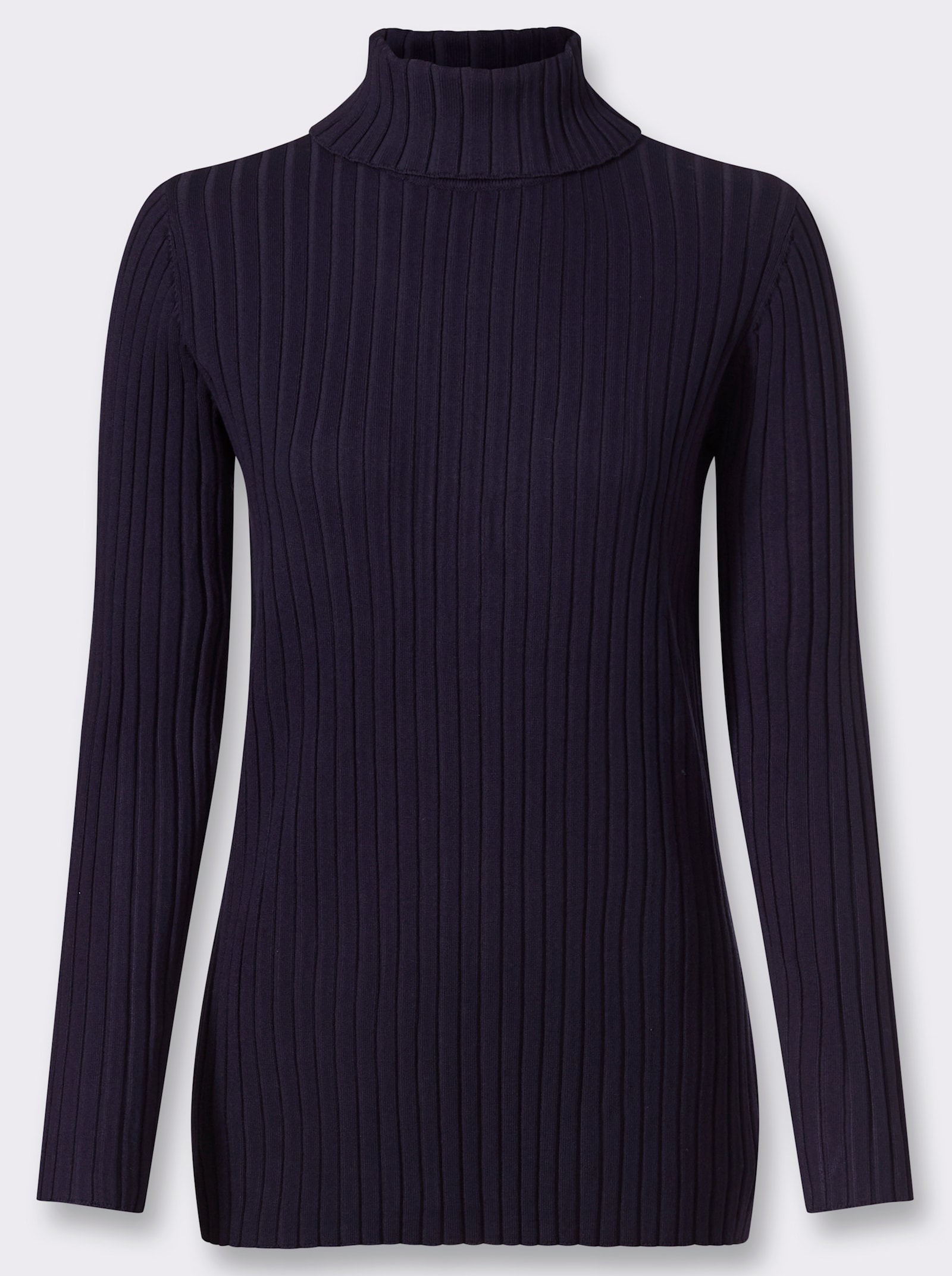 heine Feinstrickpullover mit Rollkragen - marine