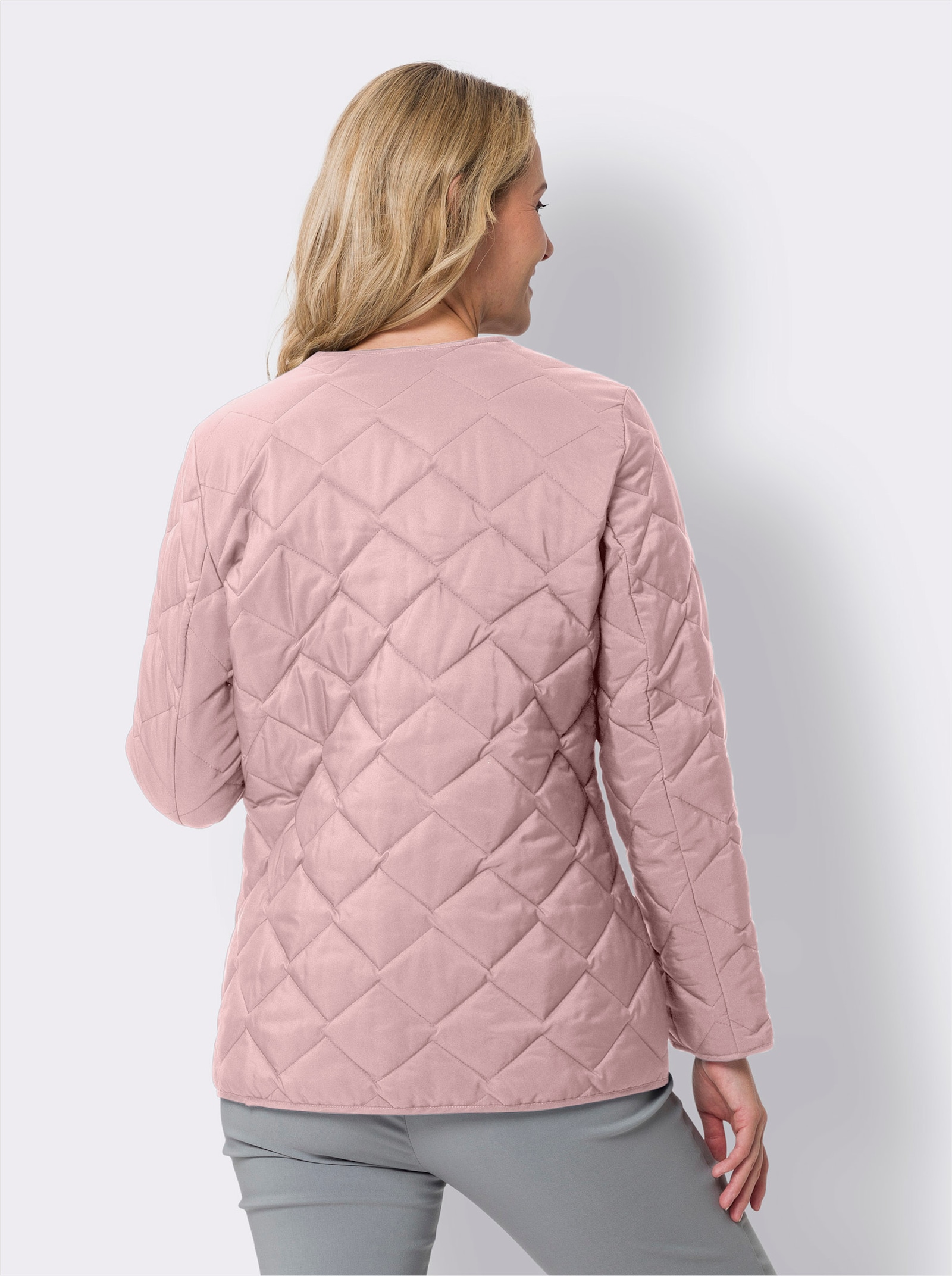 Steppjacke mit Paspelierung - hortensie