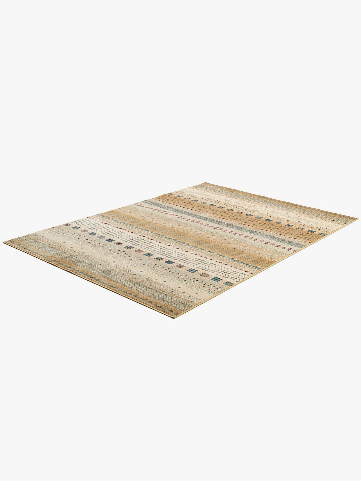 Theko Teppich - beige-gemustert