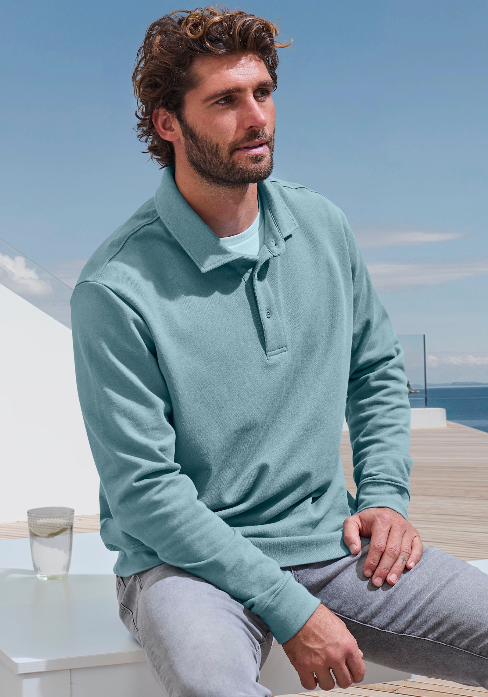 John Devin Sweatshirt - petrol