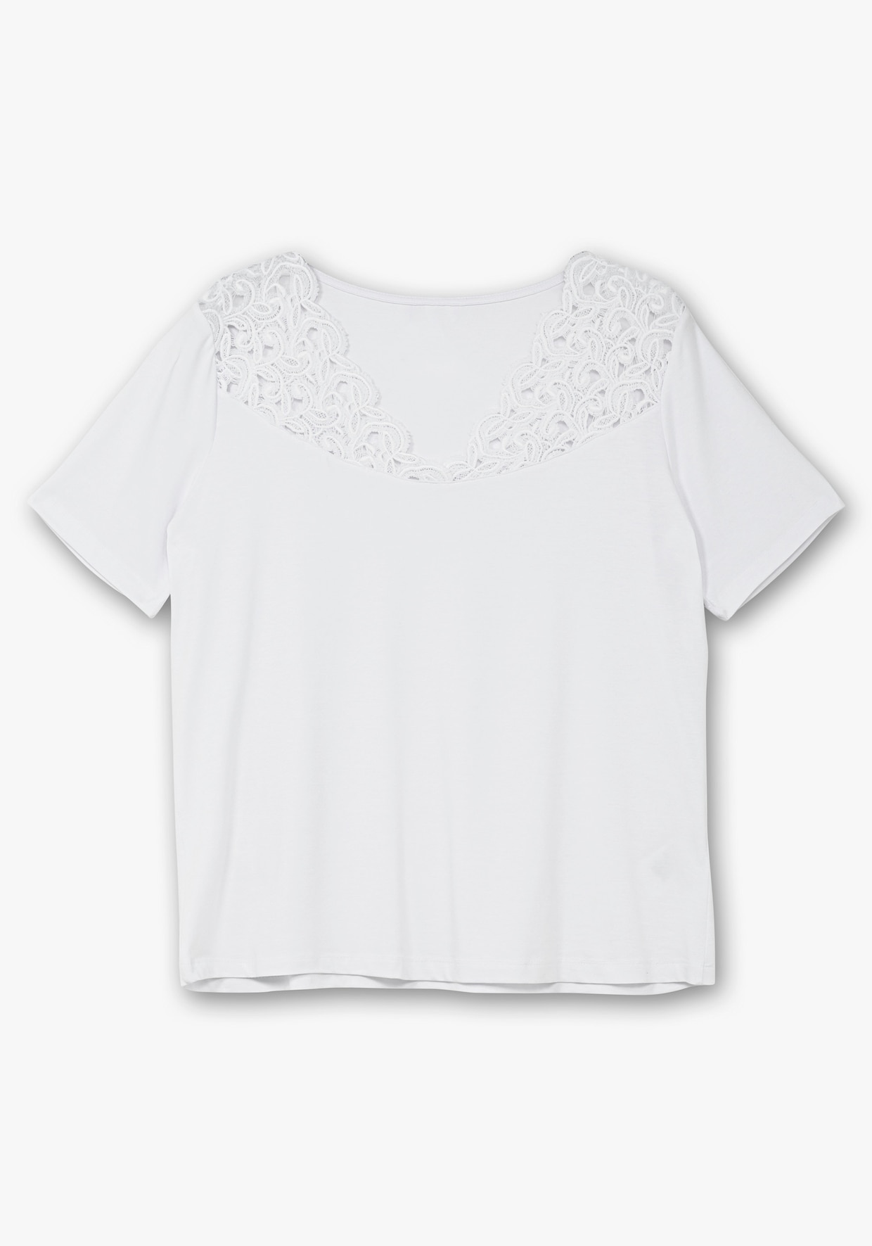 Spitzenshirt - weiß