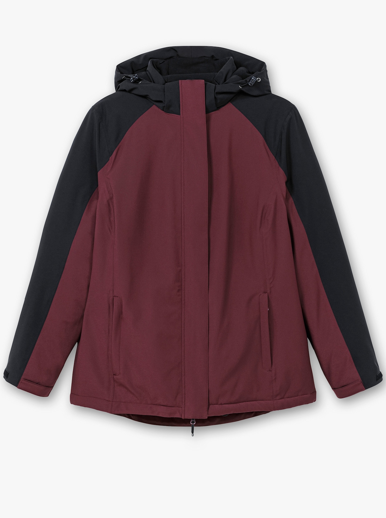 sheego Funktionsjacke - bordeaux-schwarz
