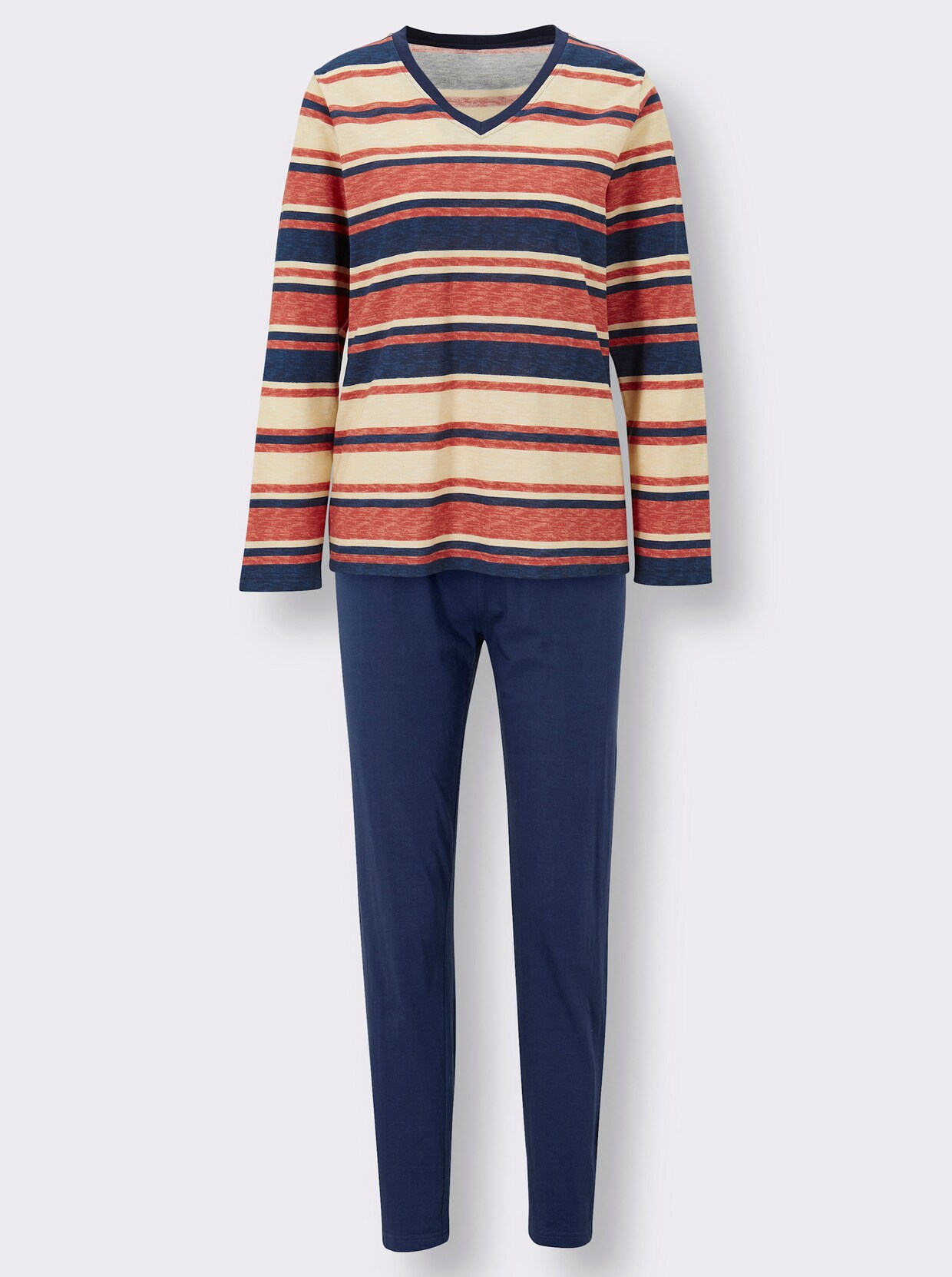 wäschepur Pyjama - donkerblauw gestreept