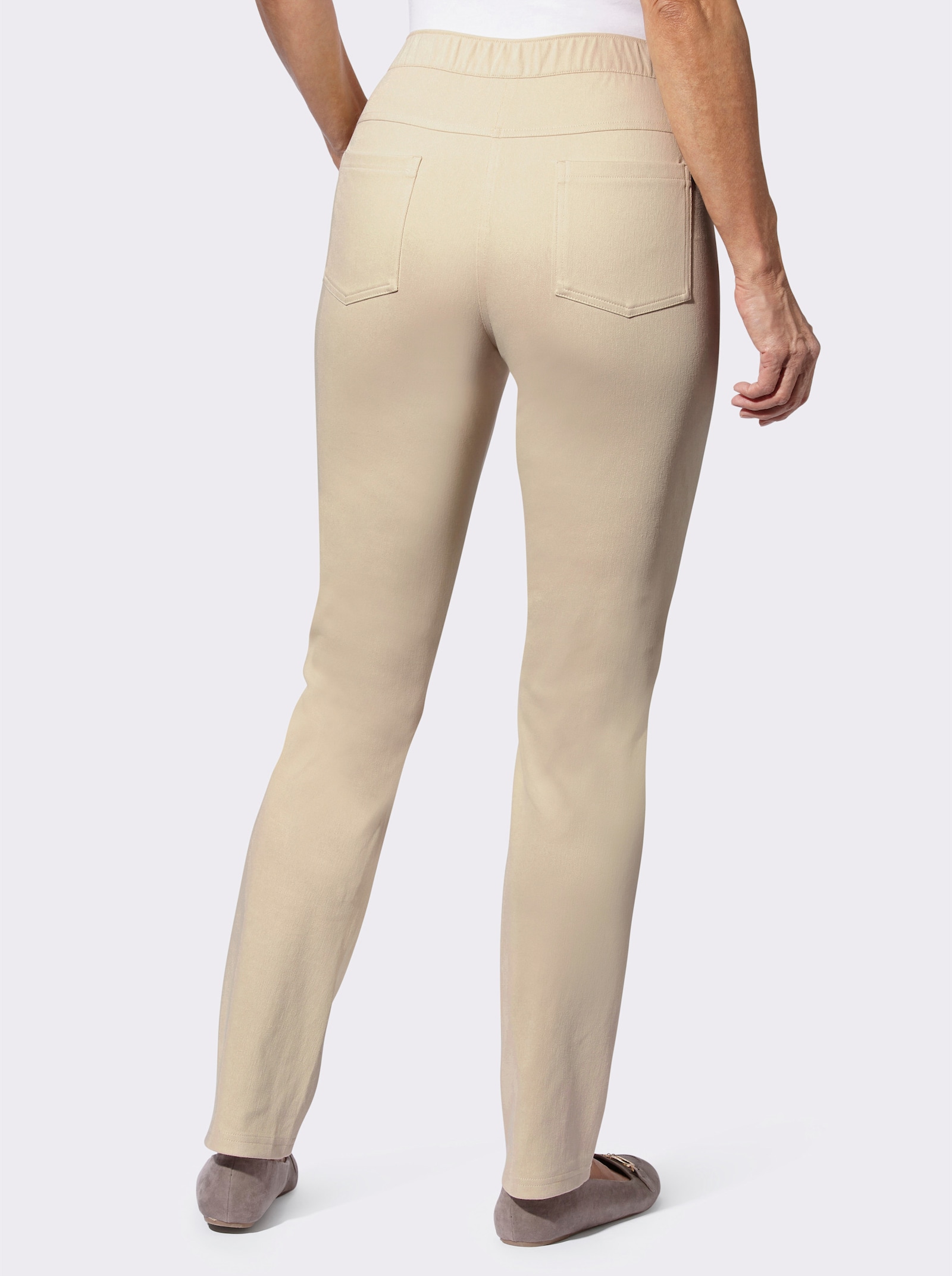 Schlupfhose mit Dehnbund - sand