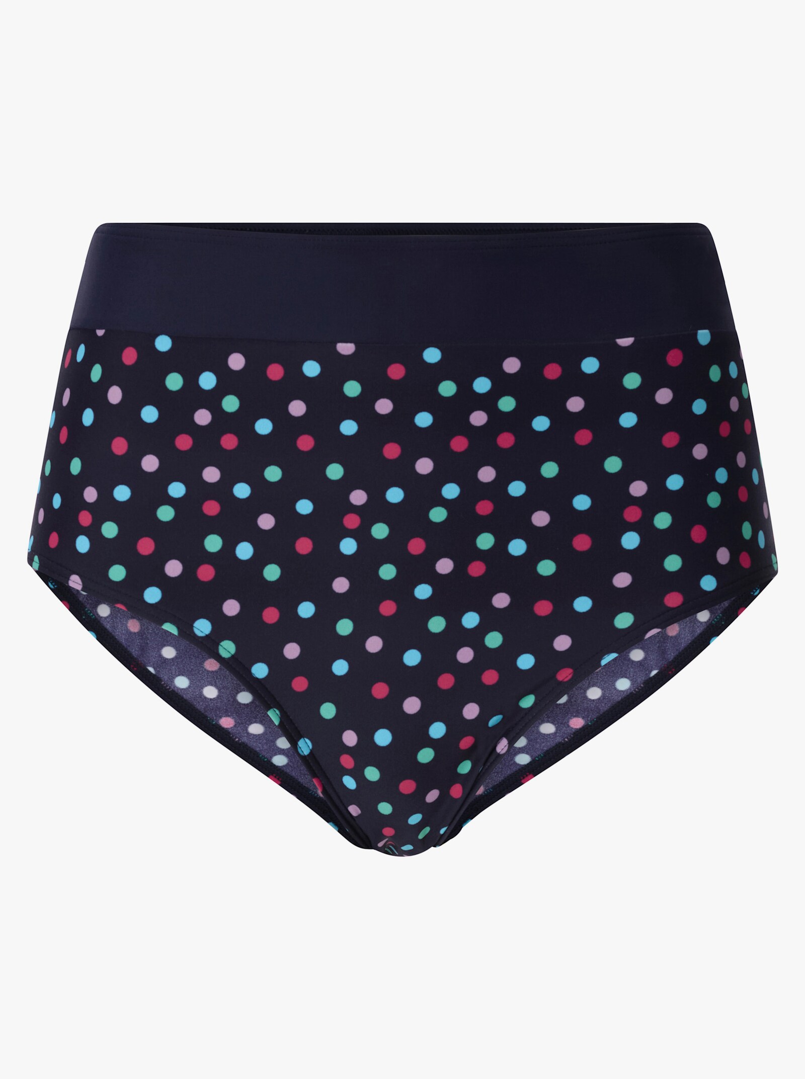 Bikinibroekje met aangestikte bies - marine/pink geprint