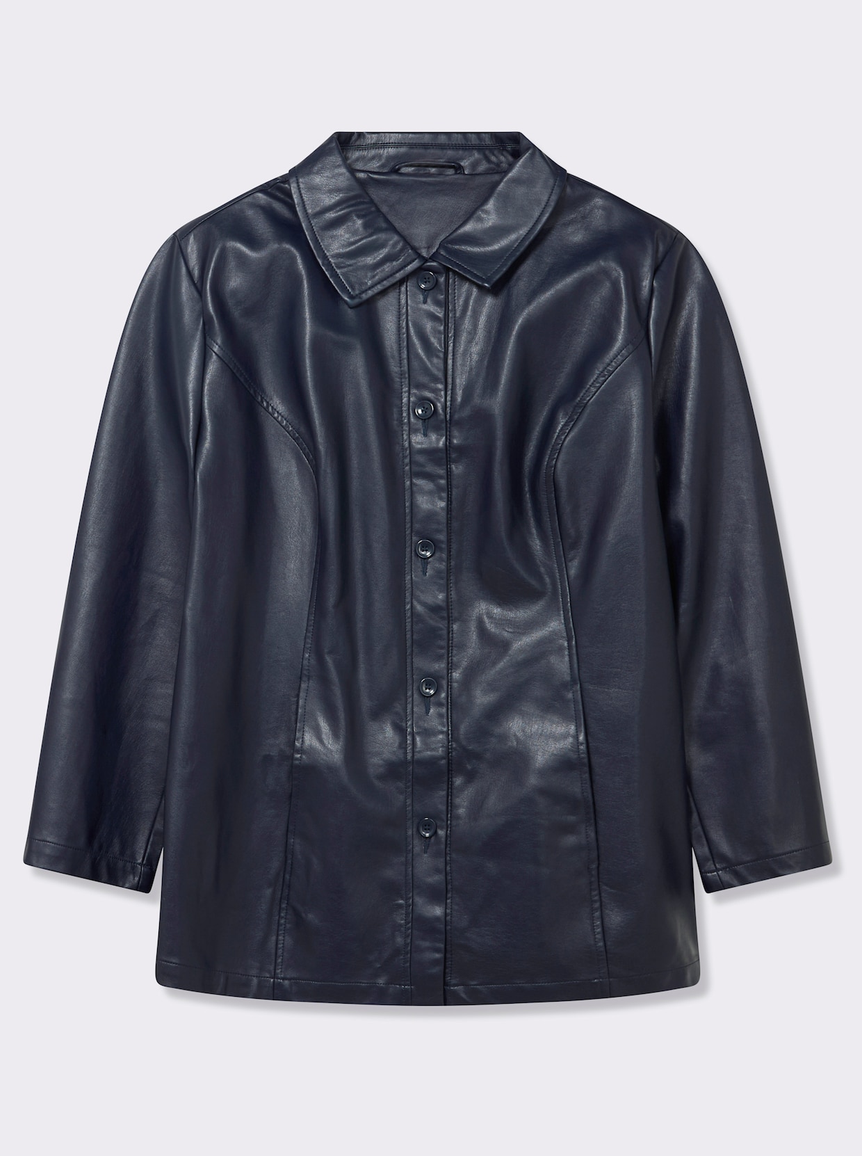 Lederimitatjacke für die Übergangszeit - marine