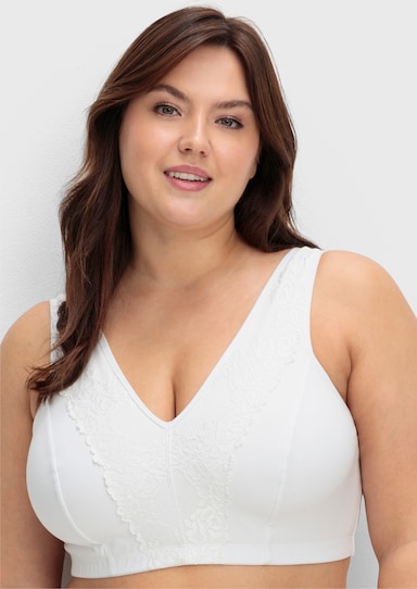 sheego BH ohne Bügel in Bustier-Form - weiß