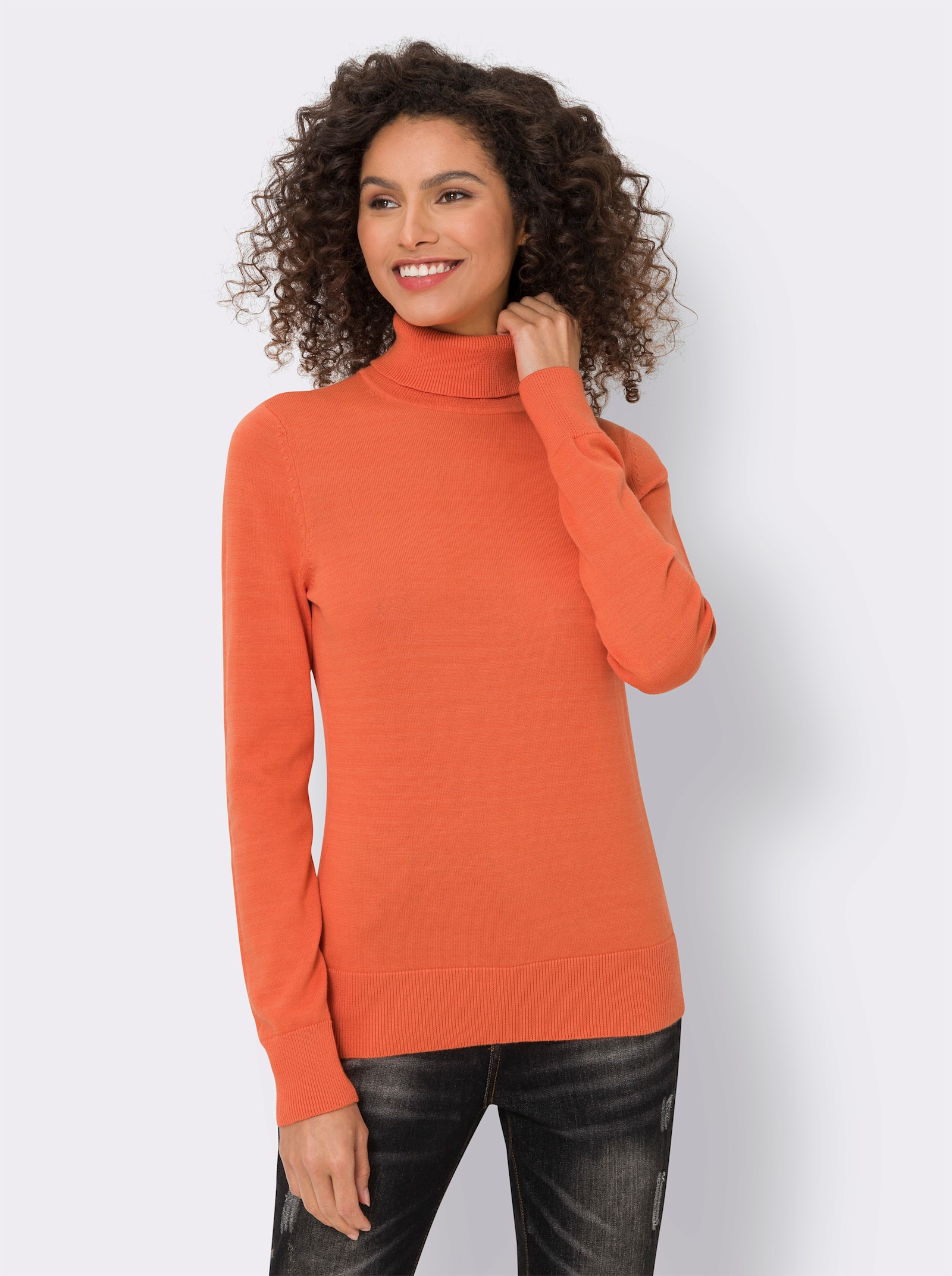 heine Rollkragenpullover in Feinstrick-Qualität - orange