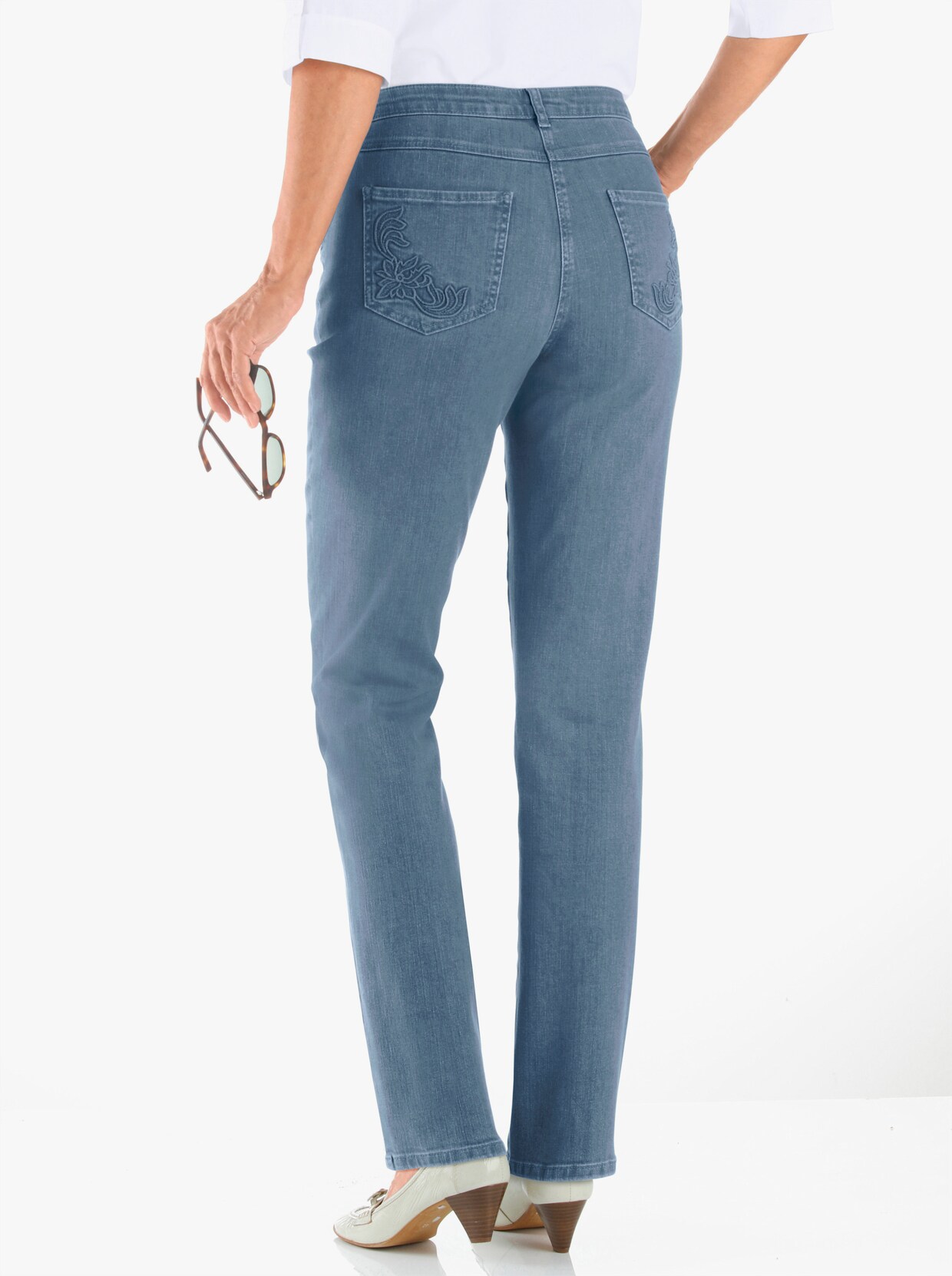 Jeans - blue-bleached