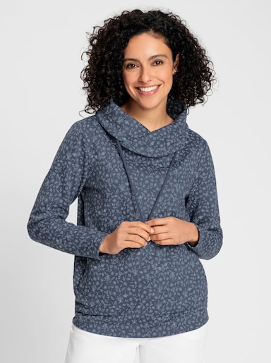 Sweatshirt - rauchblau-bleu-bedruckt
