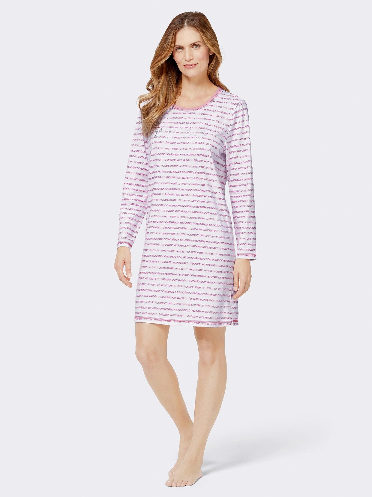 wäschepur Langarm-Sleepshirts - erika + erika-gestreift