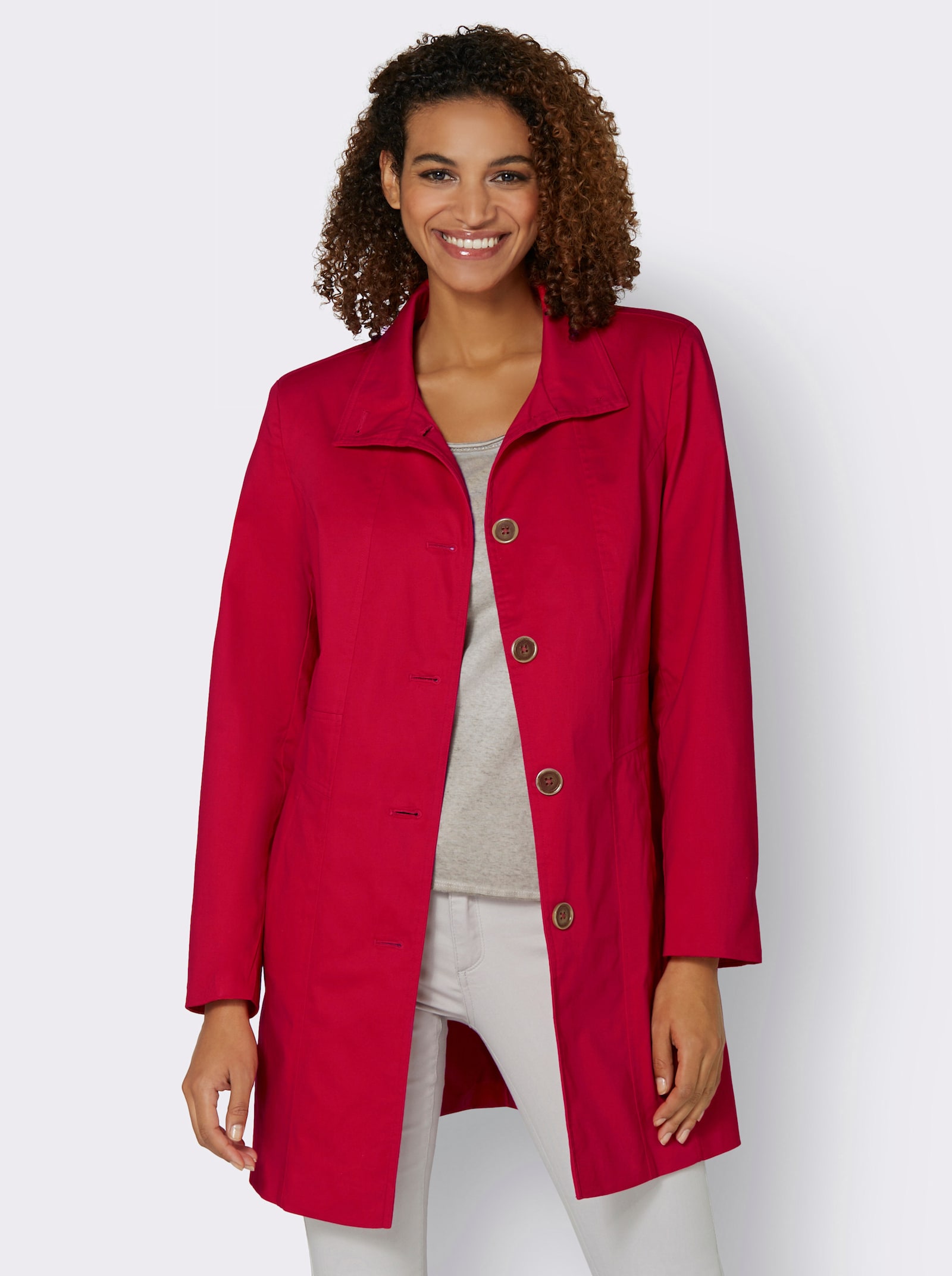 Jacke mit variablem Kragen - rot