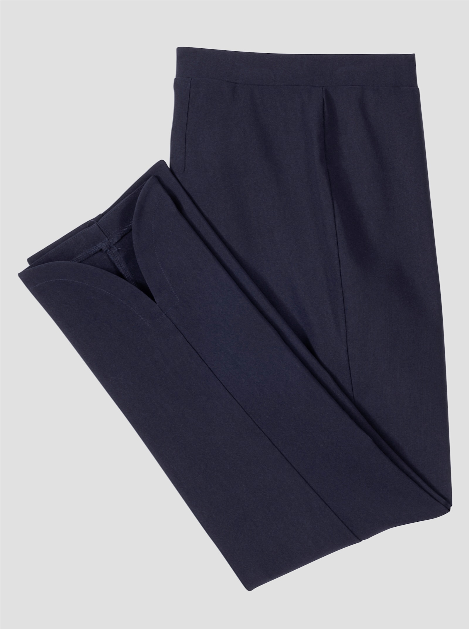 Hose mit abgerundeten Seitenschlitzen - marine