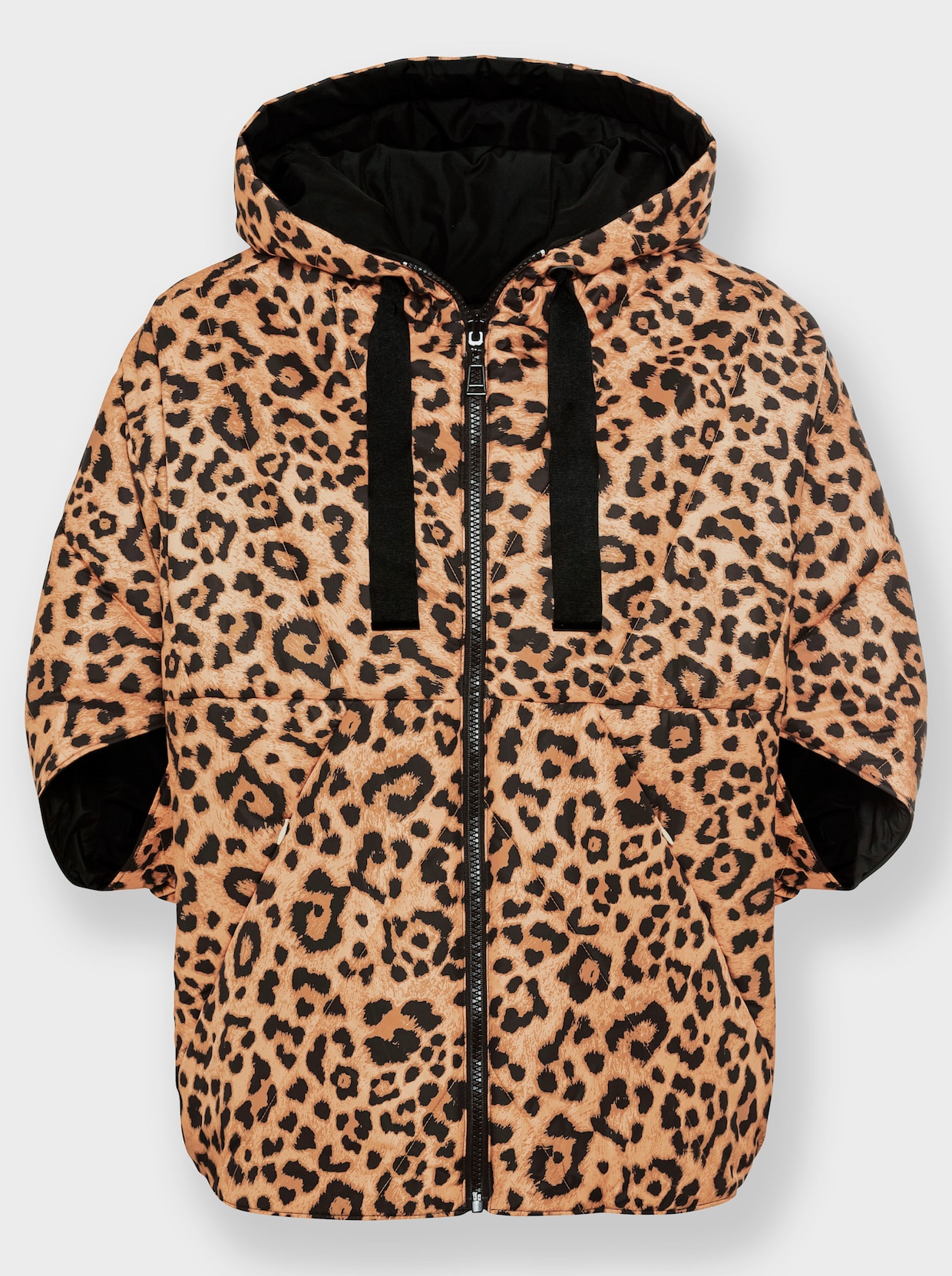 heine Keerbaar jack - camel/zwart geprint