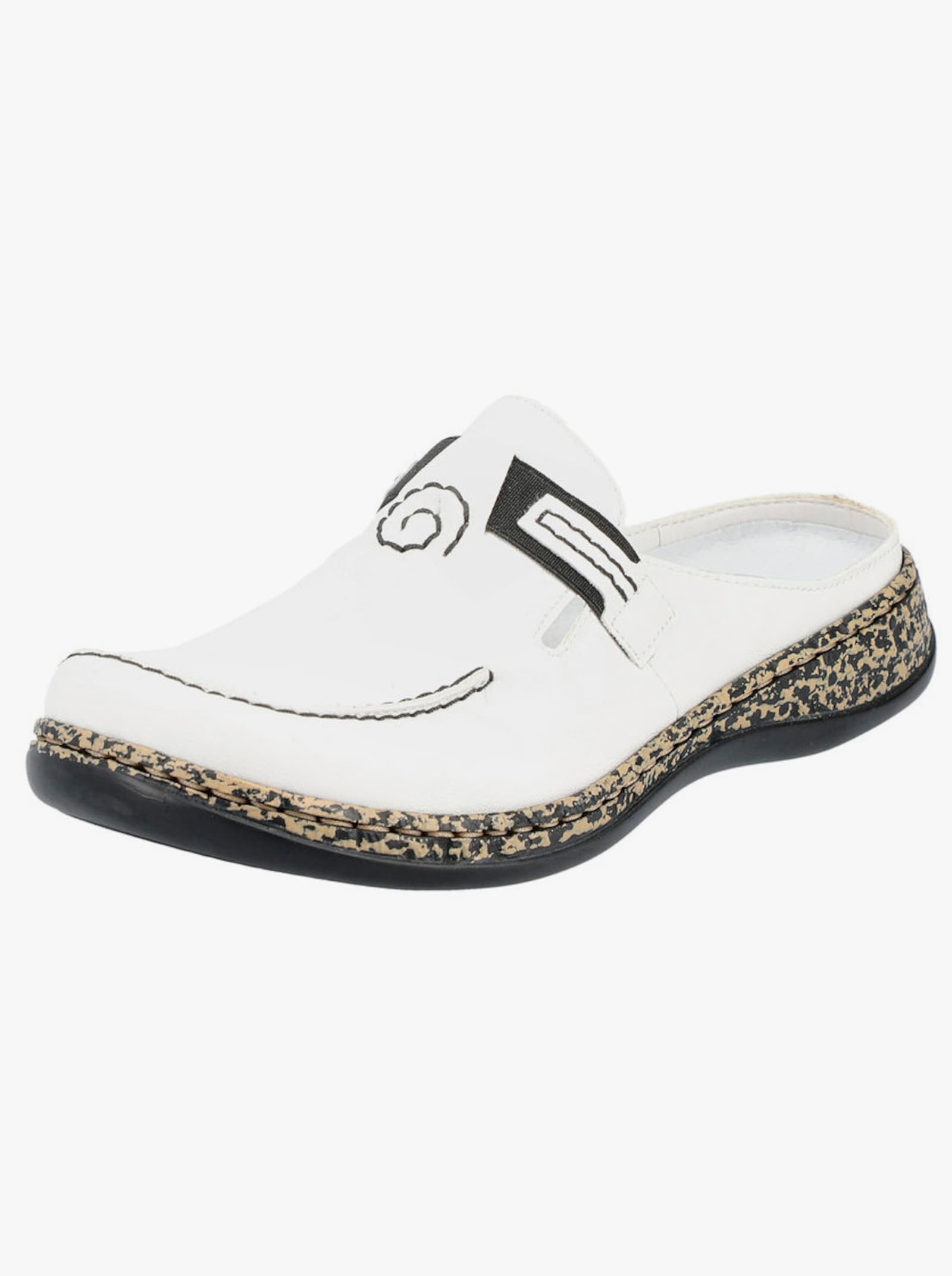 Rieker Clog in Weite F - weiß