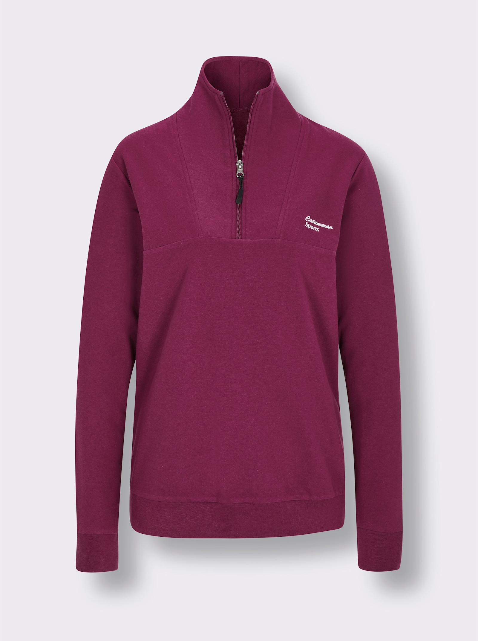 Catamaran Sports Sweatshirt mit Troyerkragen - malve