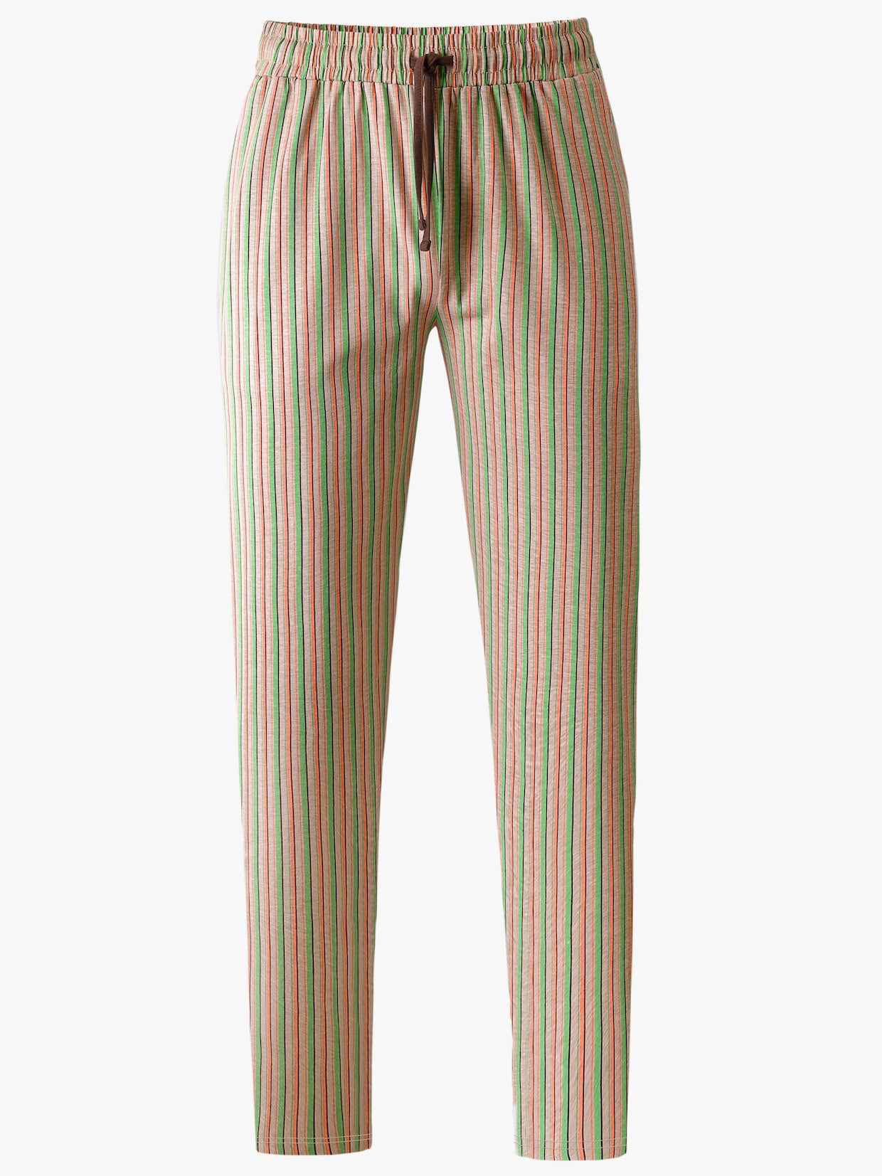 wäschepur men Broek, lang - beige/papaja gestreept