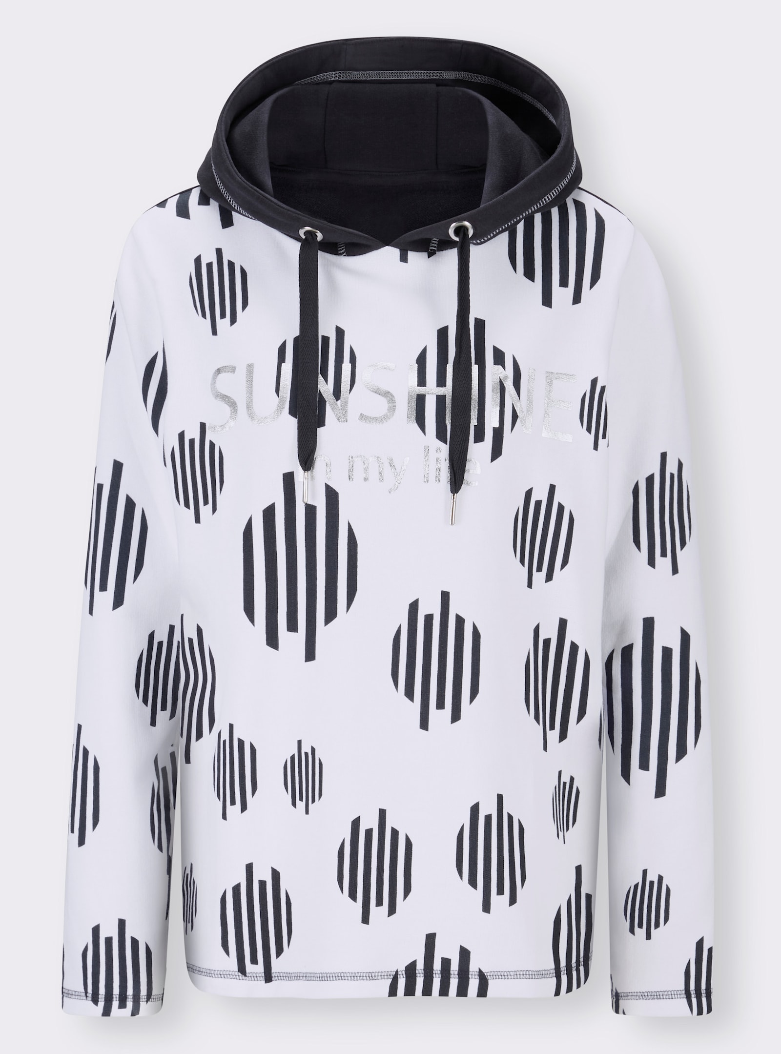 heine Kapuzensweatshirt in Sweat-Qualität - marine-ecru-bedruckt