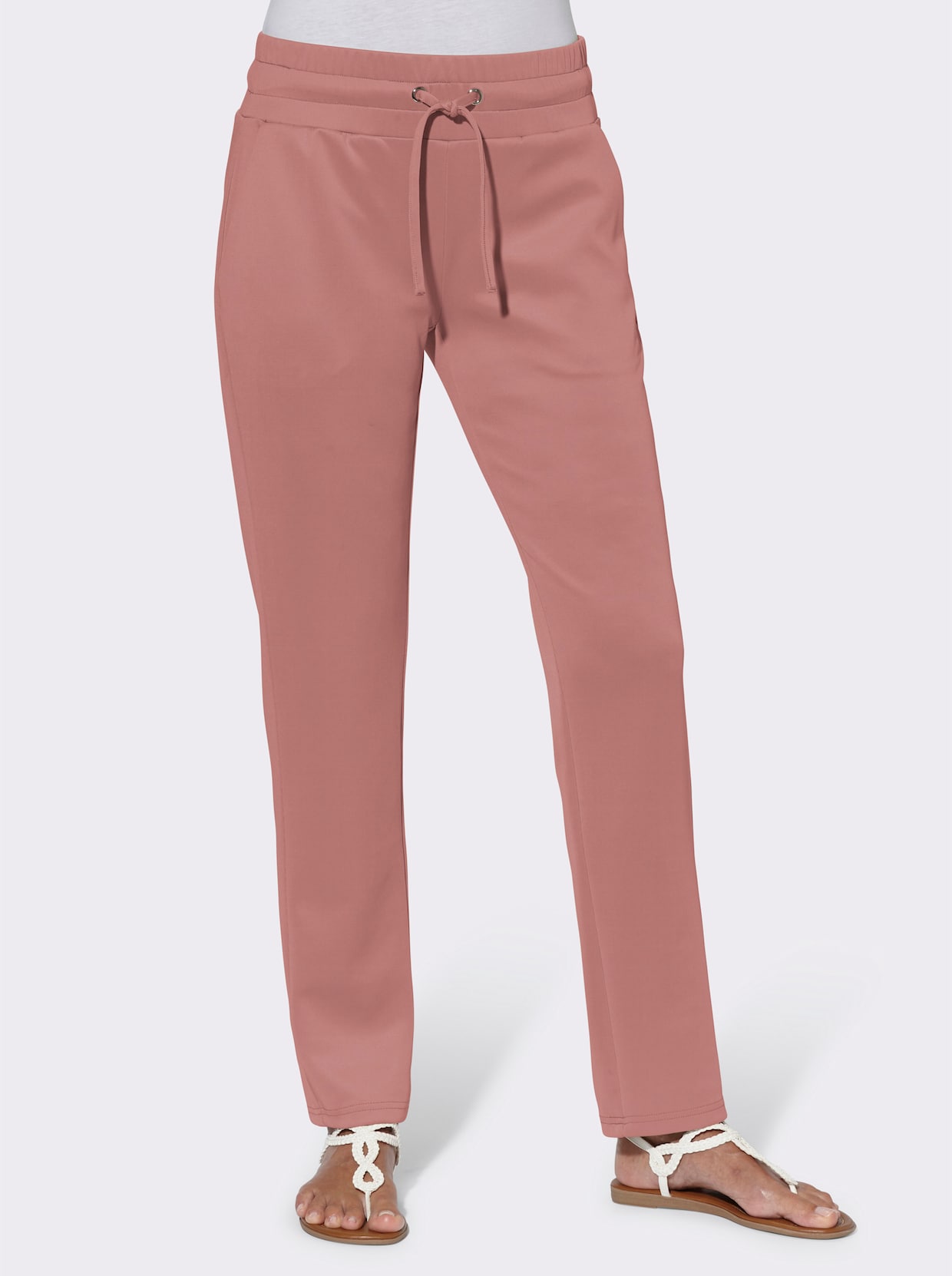 Nohavice na gumu - ružové drevo