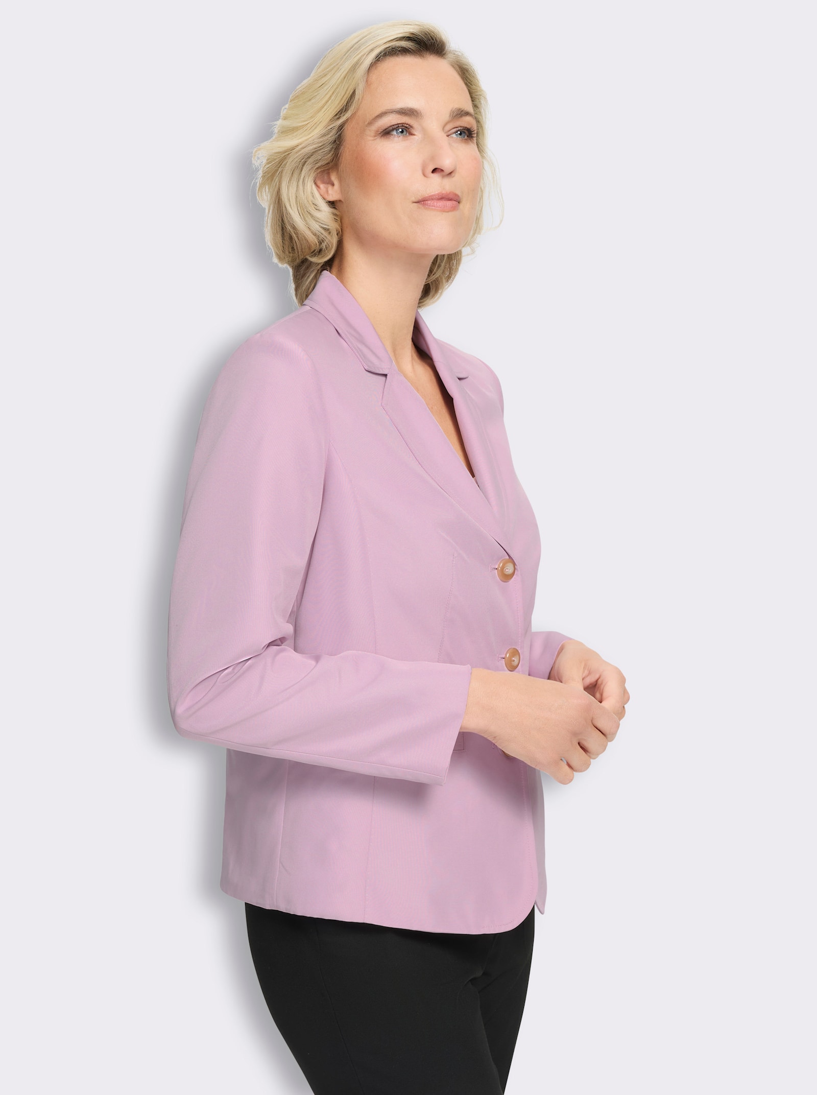 Blazer mit Taillenabnähern - rosé