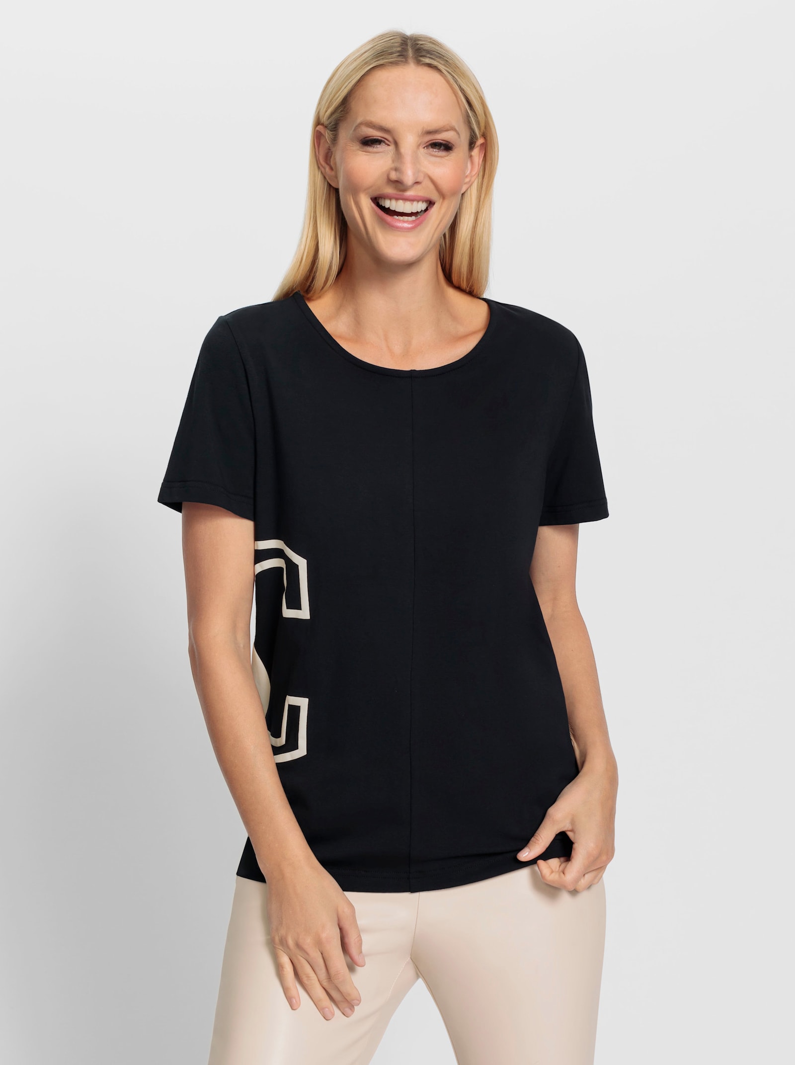 heine T-shirt à encolure ronde avec lettering - noir