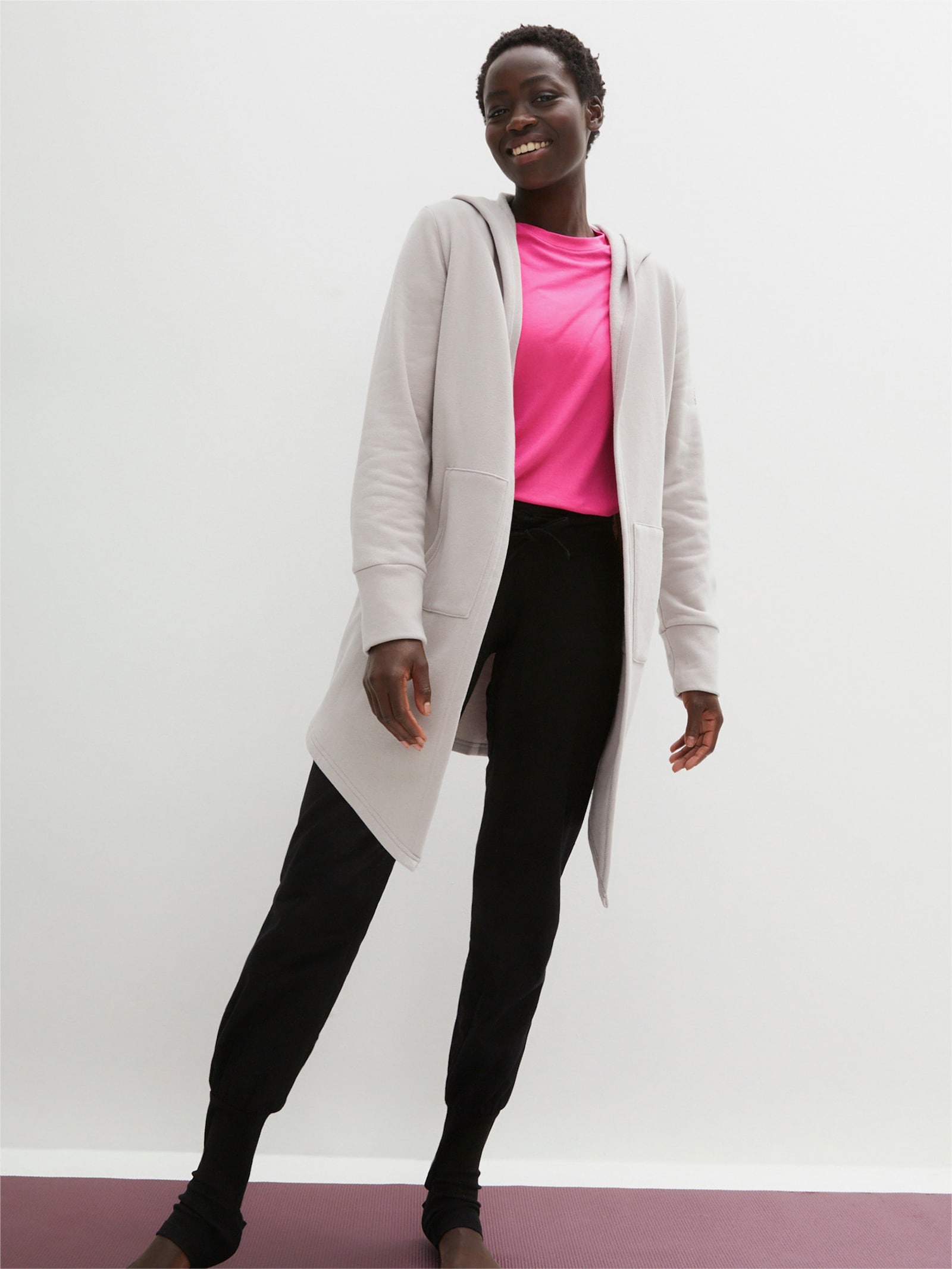 Catamaran Sports Sweatjacke in verschlussloser Form - hellgrau