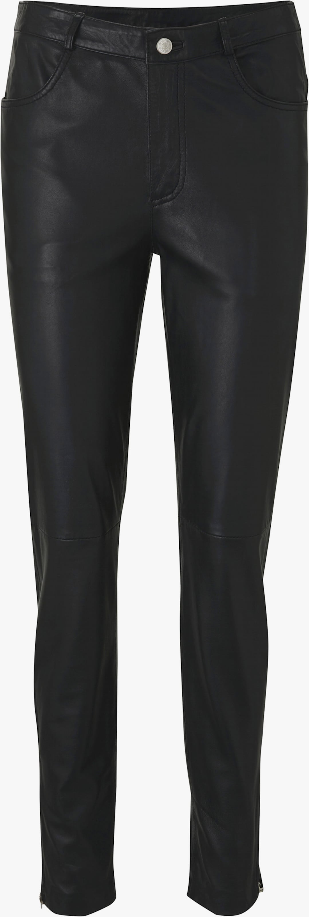 heine Pantalon en cuir - noir