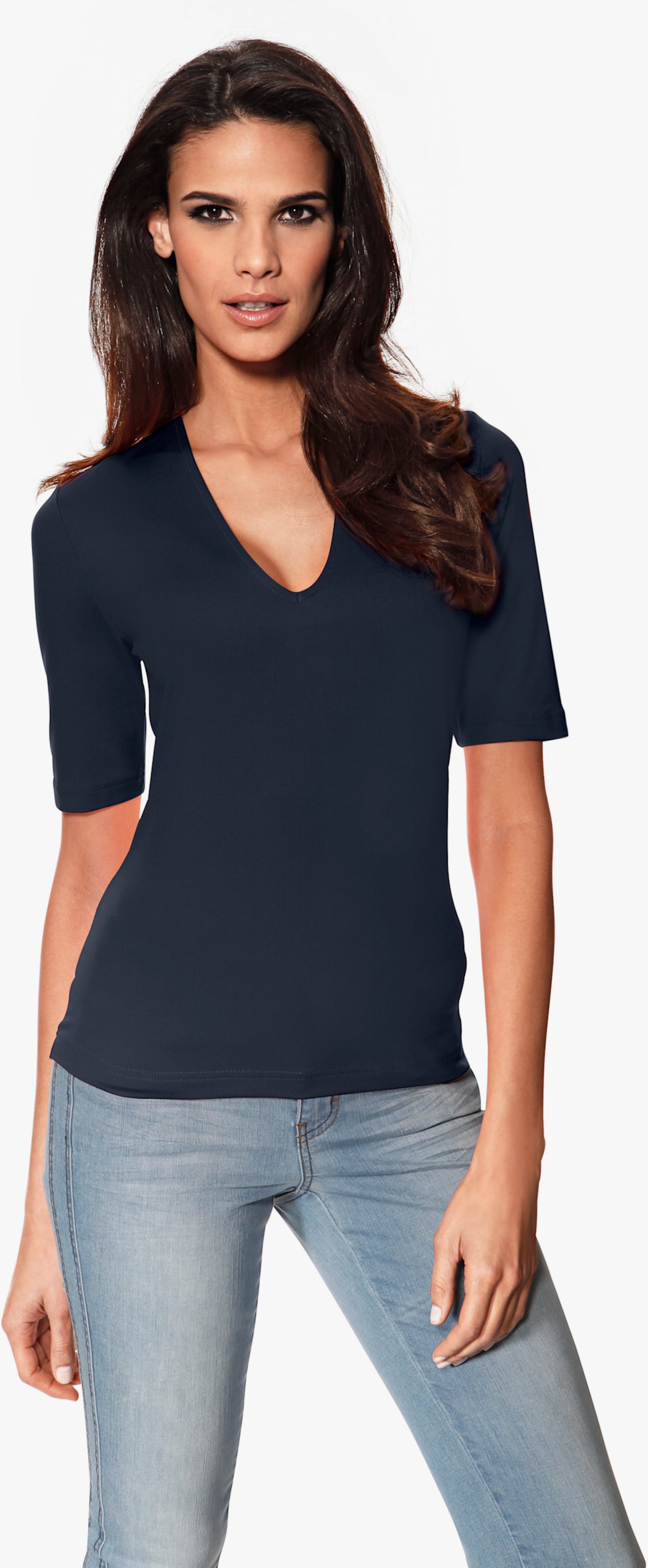 heine Shirt met halflange mouwen - marine