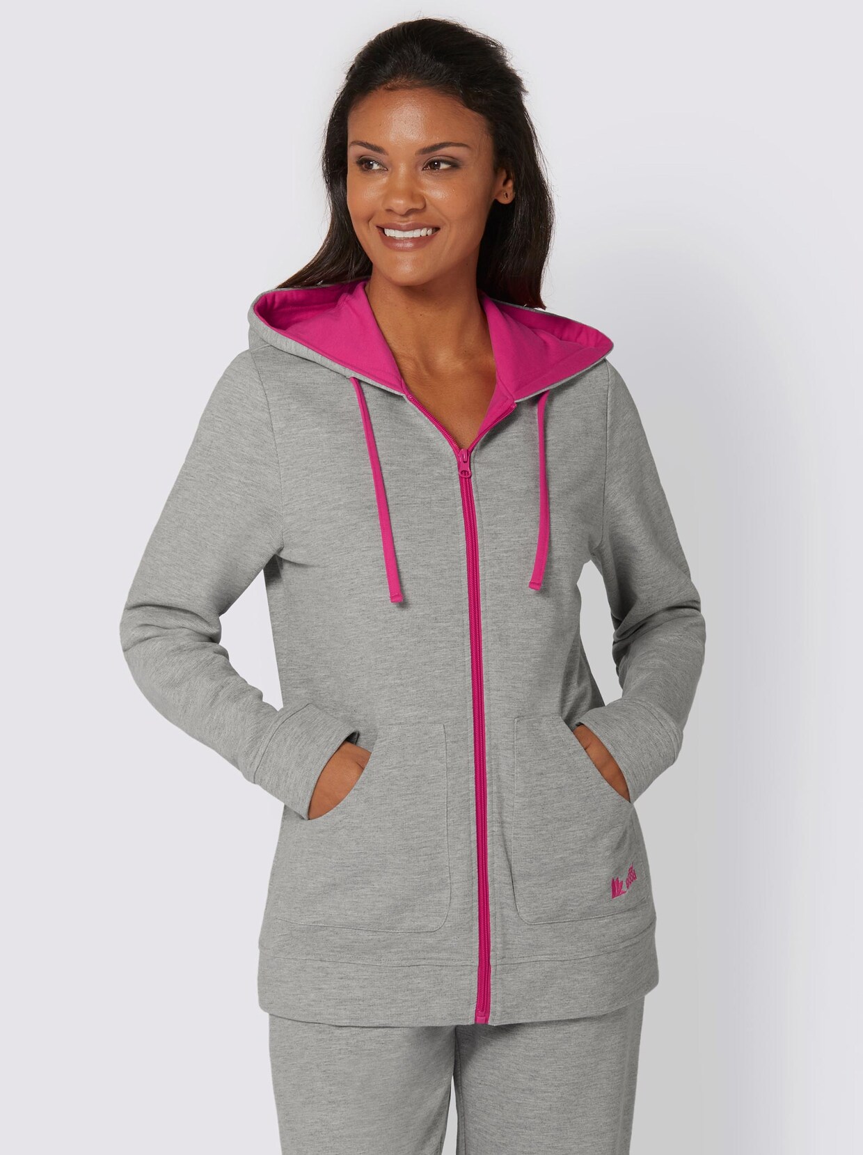 feel good Jacke - grau-pink