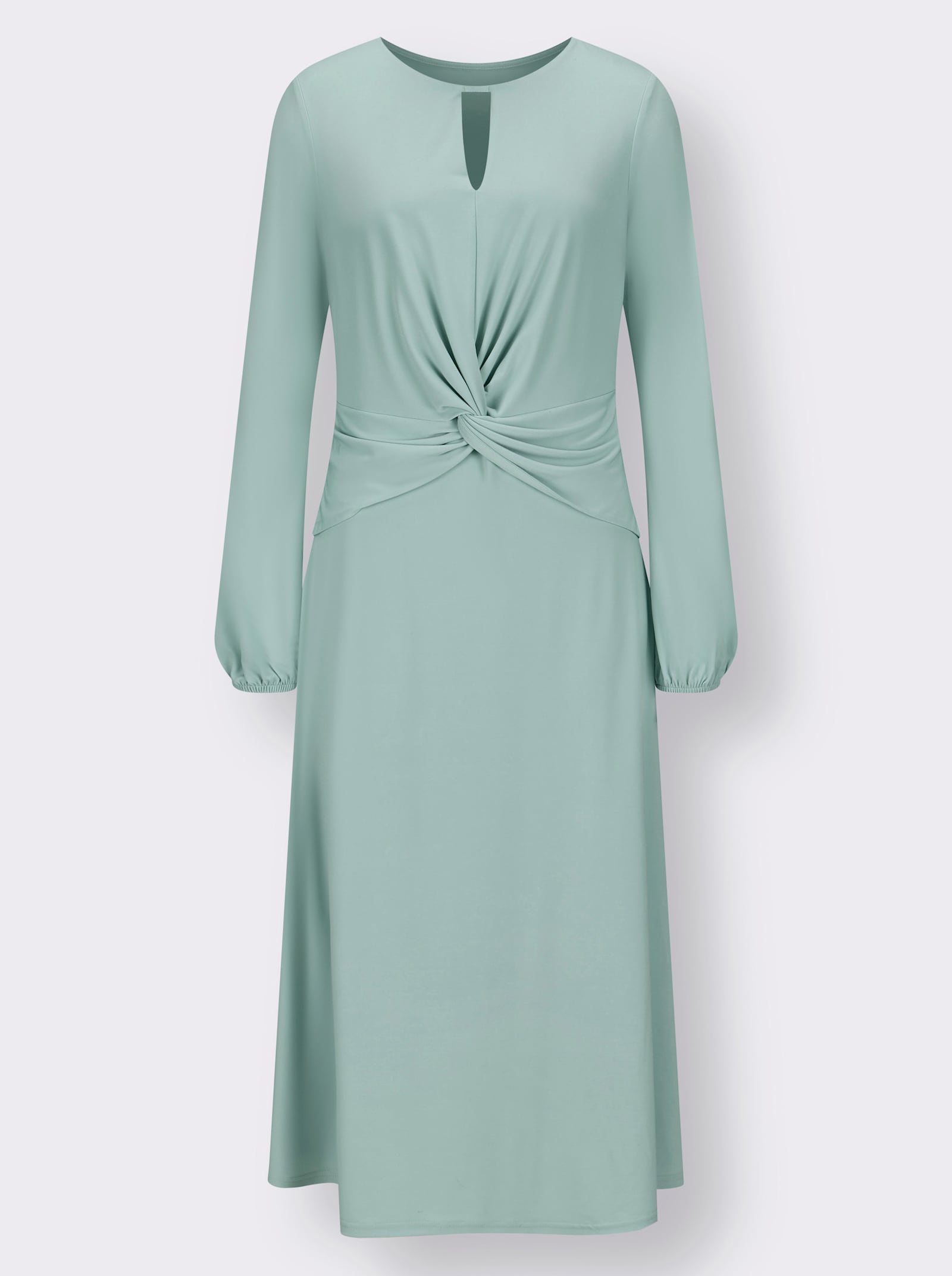 Jerseykleid in Schmetterlings-Dessin - kalkmint